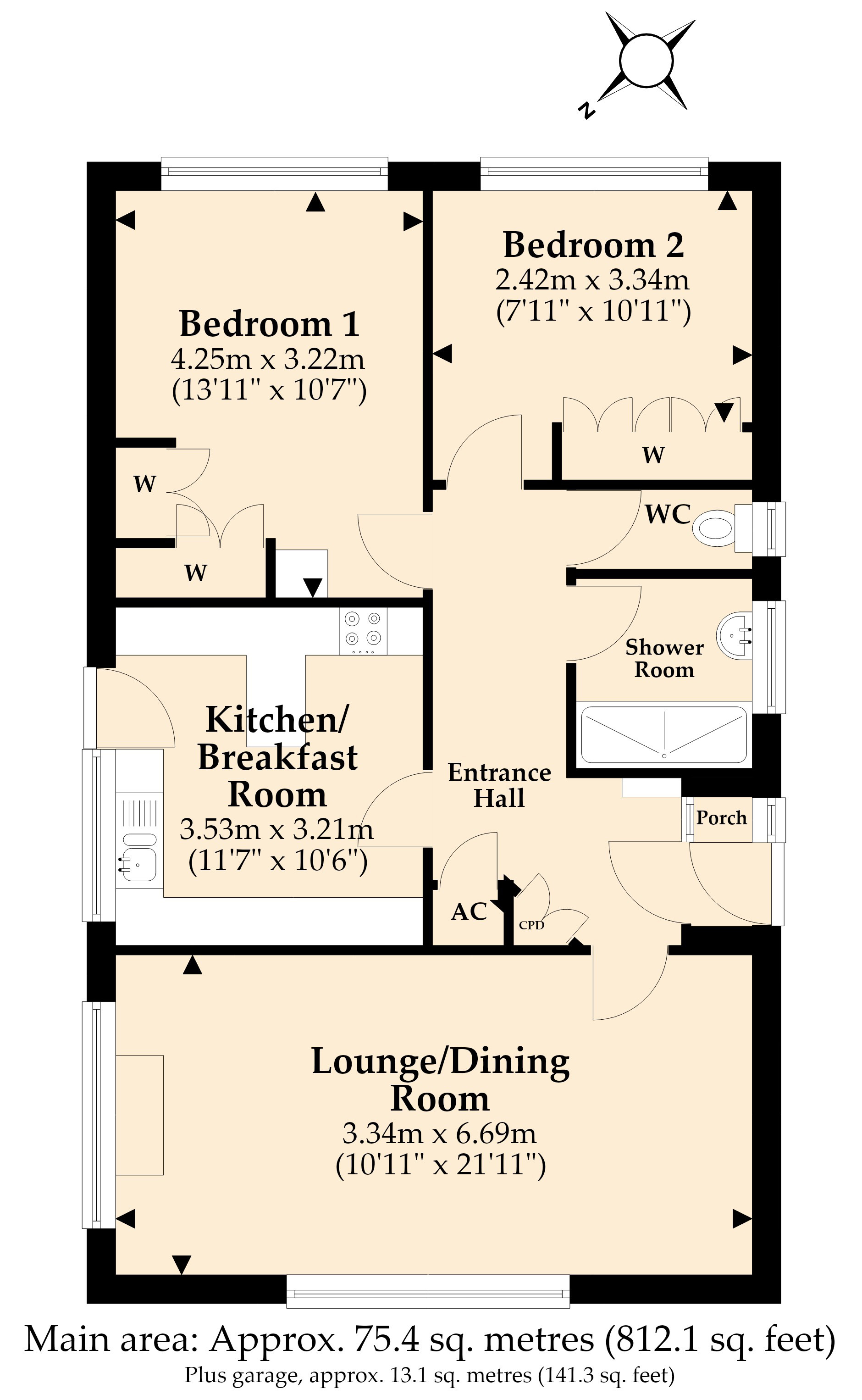 22, Pennington Close, Ferndown floorplan