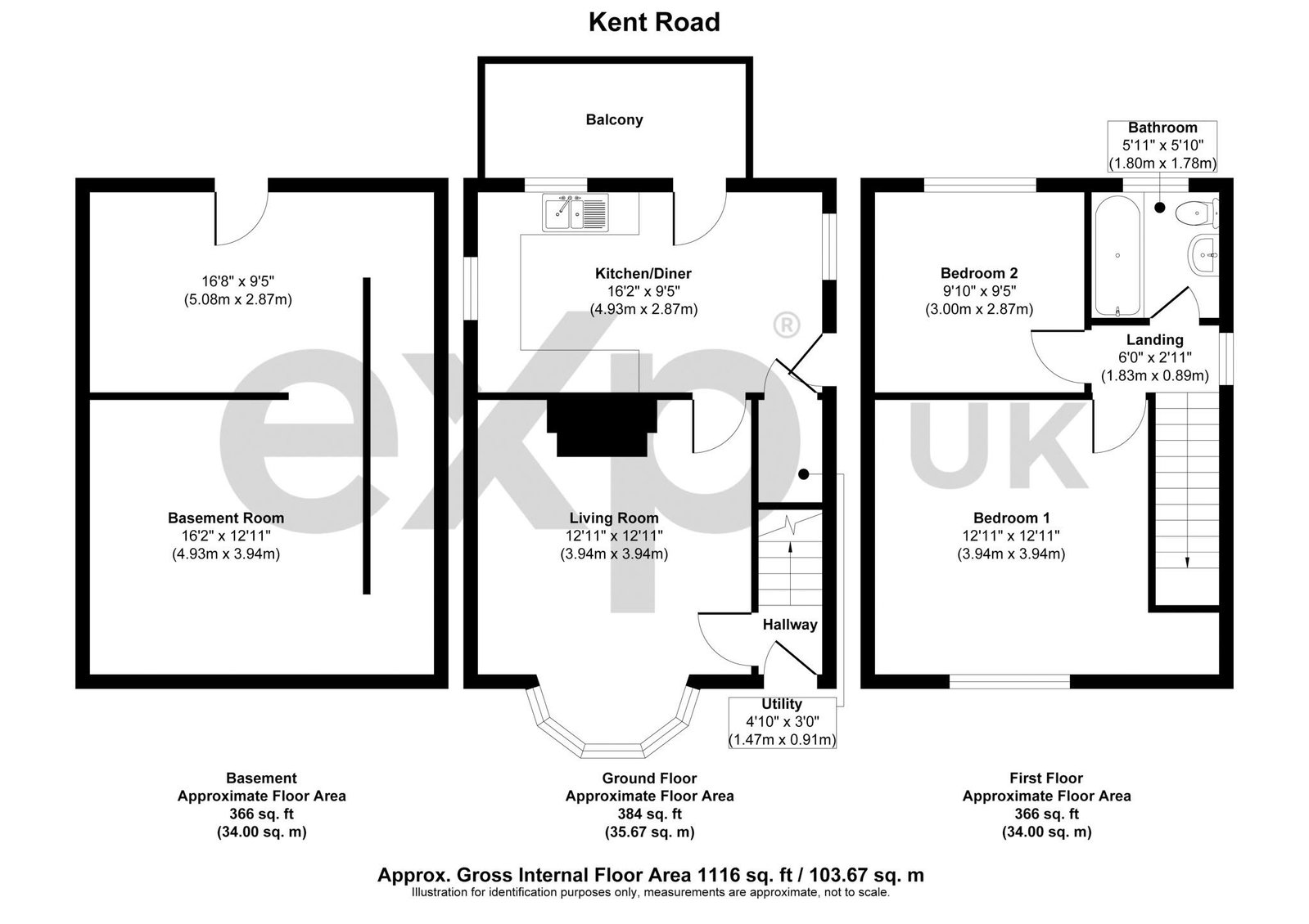 122, Kent Road, Nottingham floorplan