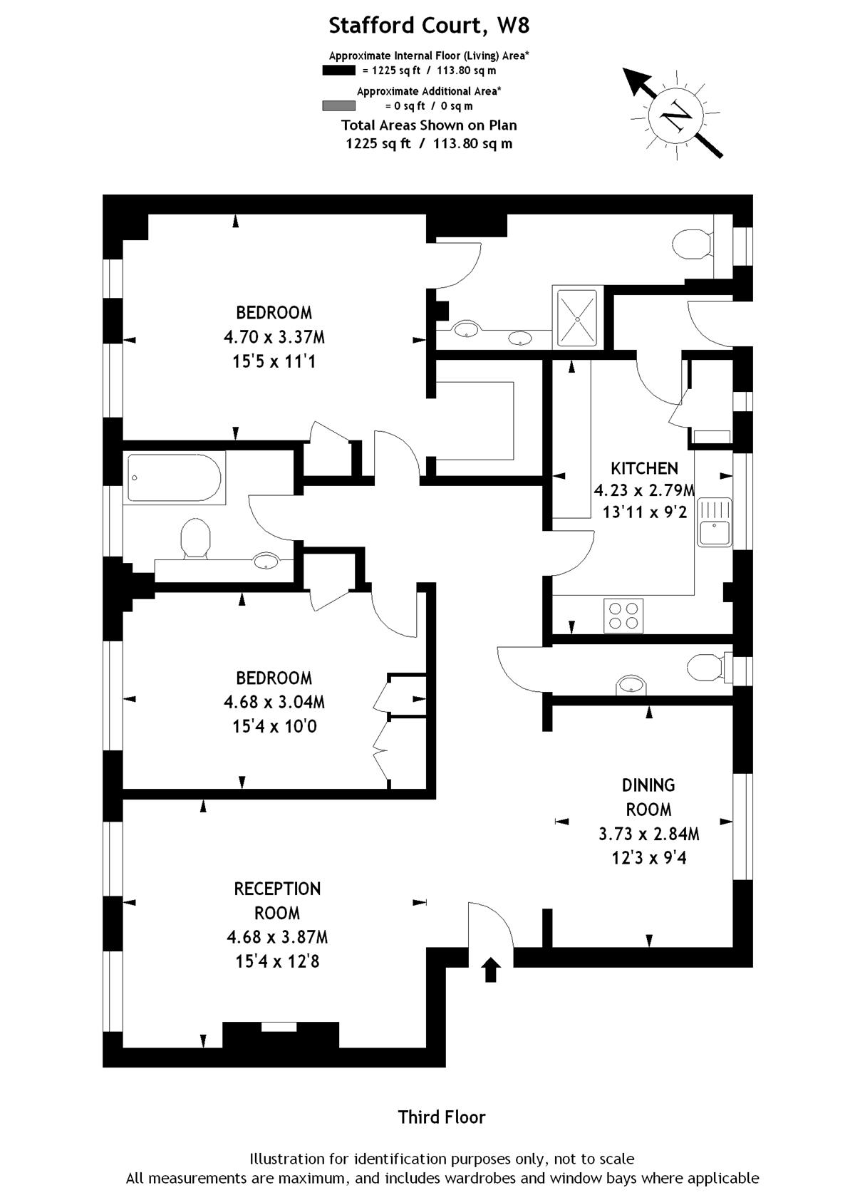 2 Bedrooms Flat to rent in Stafford Court, Kensington High Street W8