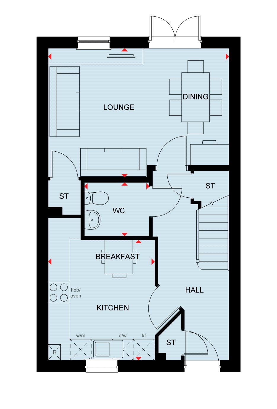 Plot 54 The Portmore,, Tudor Meadow, Sawston floorplan
