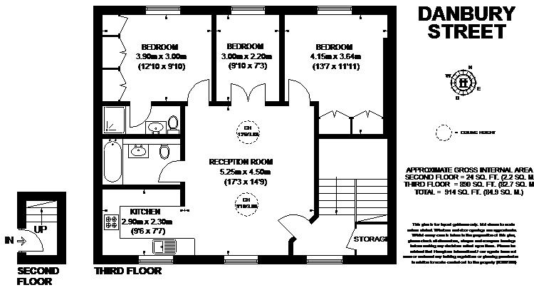 3 Bedrooms Flat to rent in Danbury Street, London N1