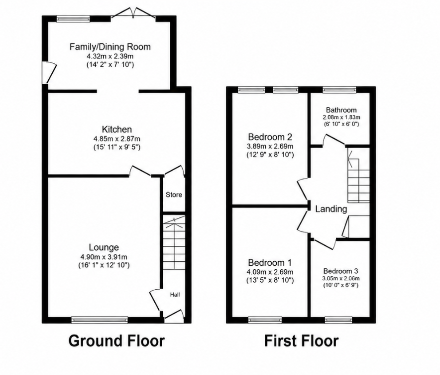 23, New Romney Crescent, Leicester floorplan