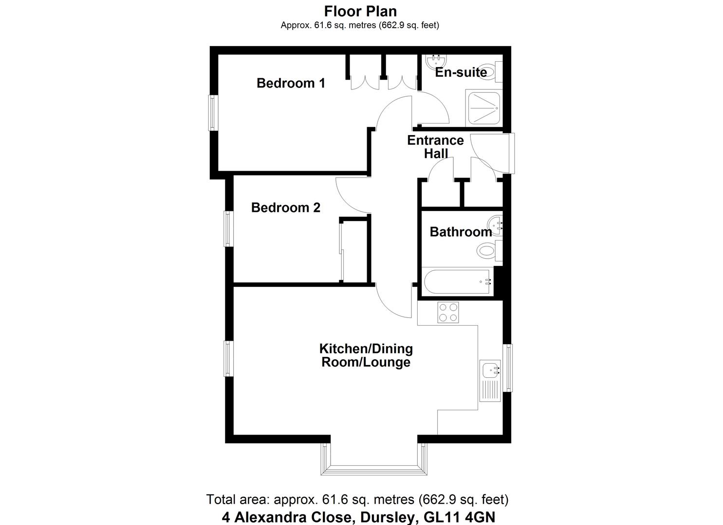 4, Alexandra Close, Dursley floorplan