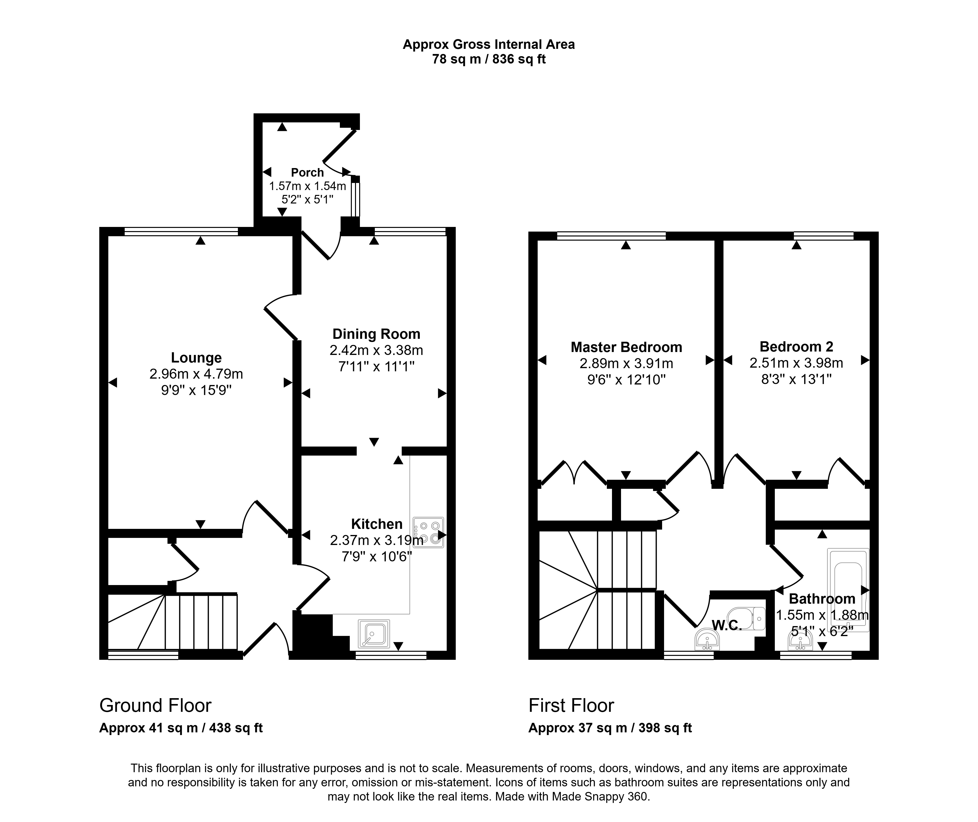 107, Chesterhill, Cramlington floorplan