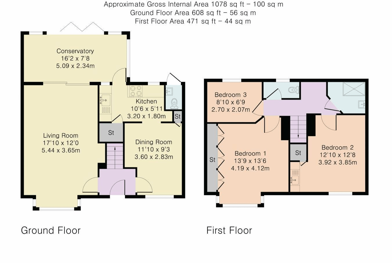 14, Hawkshead Lane, Hatfield floorplan