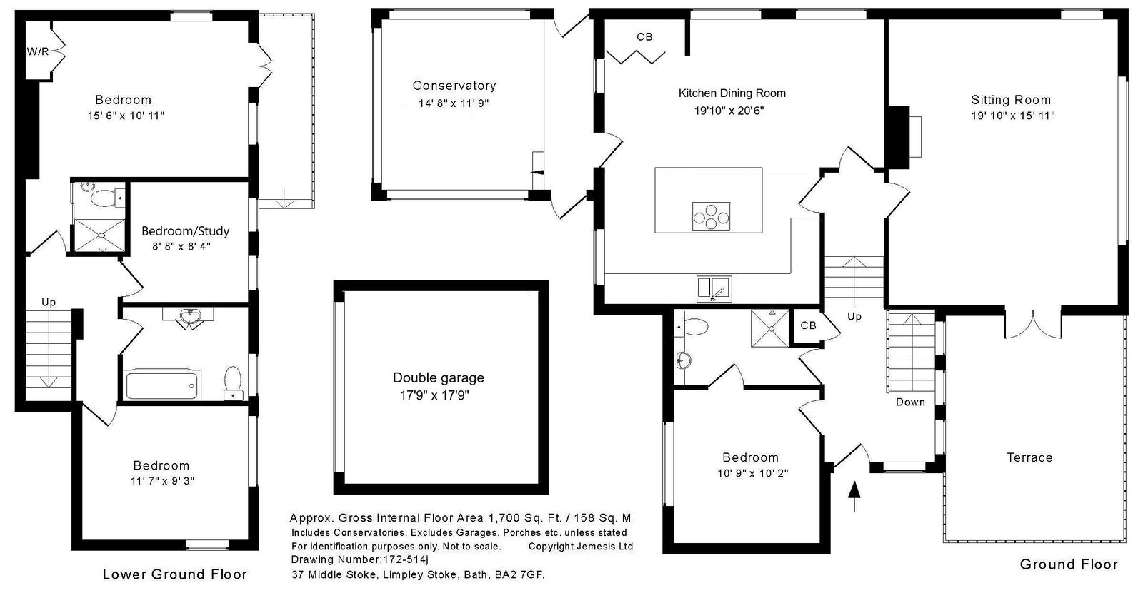 37, Middle Stoke, Bath floorplan