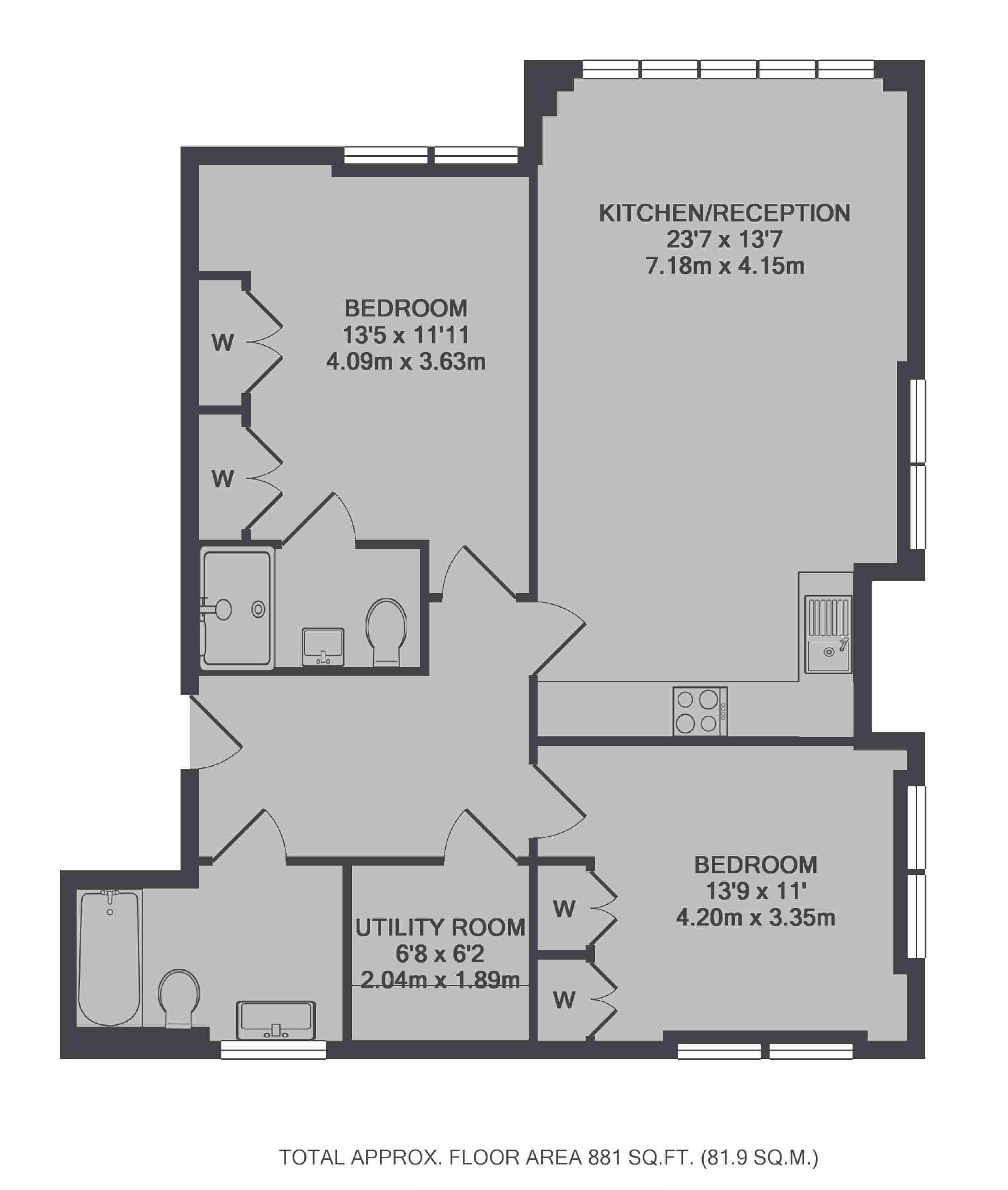 8 Haverfield House, 3, Sutherland Road, London floorplan