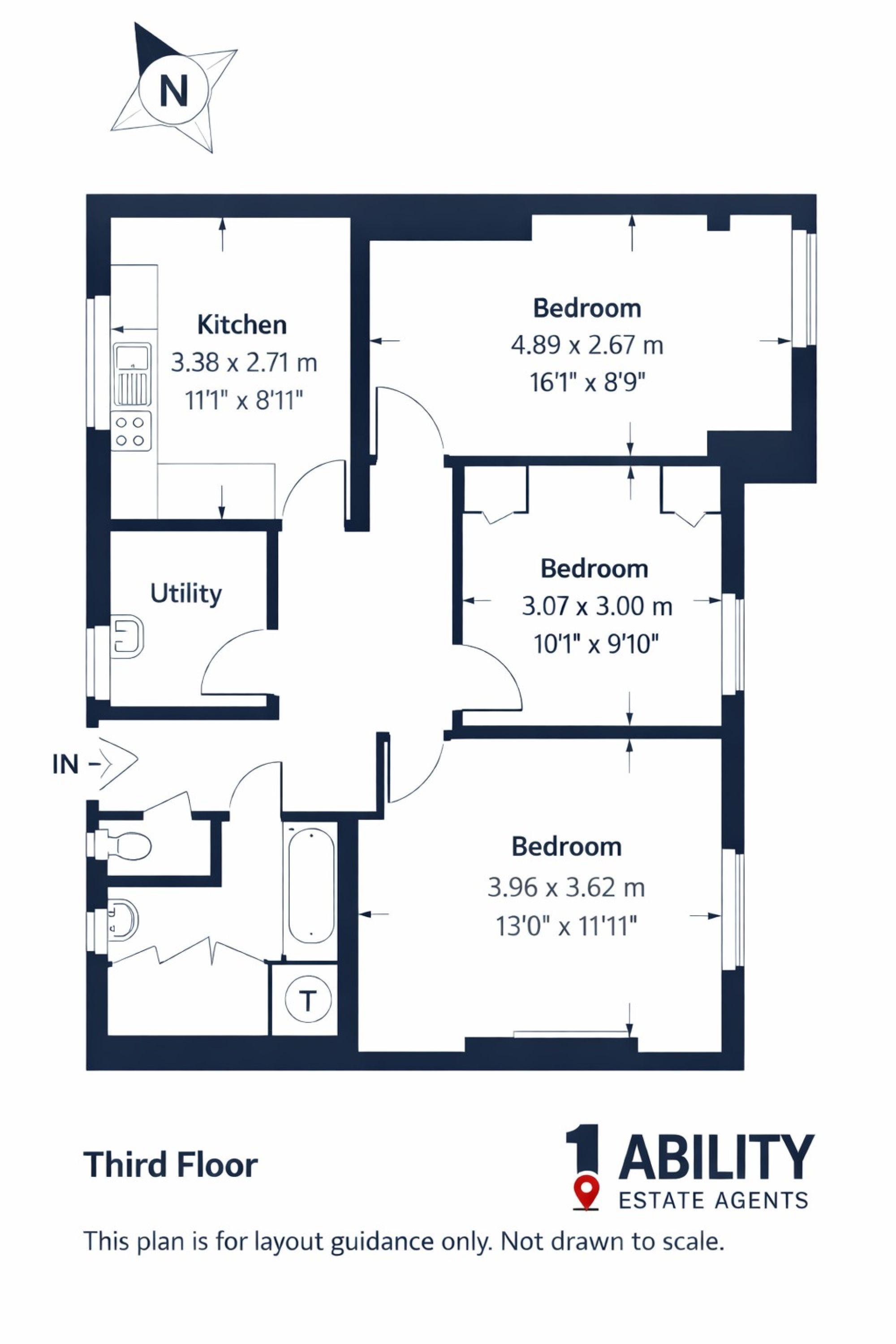 Chilam House - 3 bed no living room, Chilam House, London floorplan