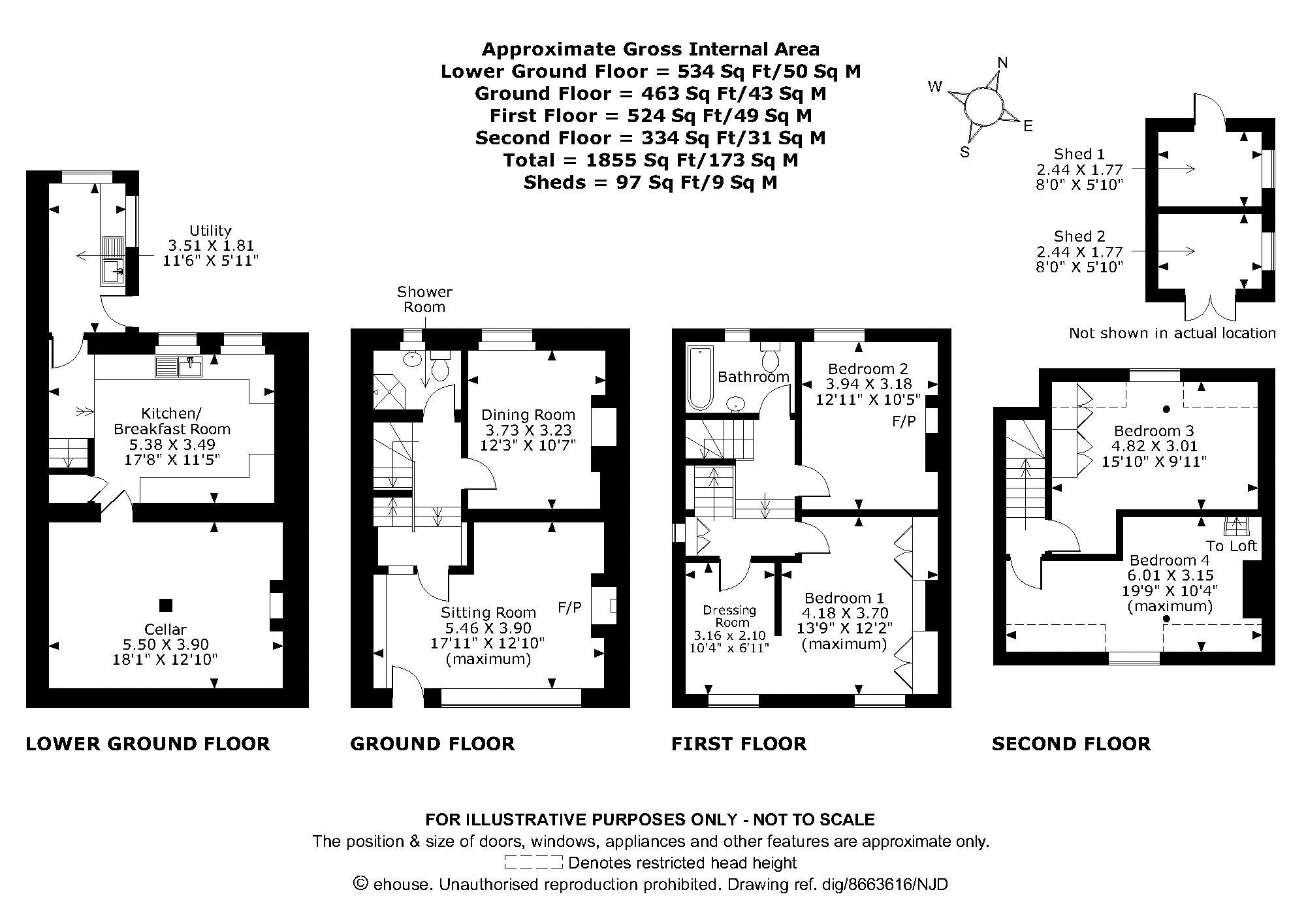 The Old Post Office, The Street, Albury floorplan