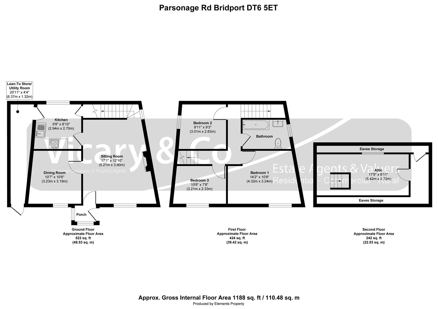 9, Parsonage Road, Bridport floorplan