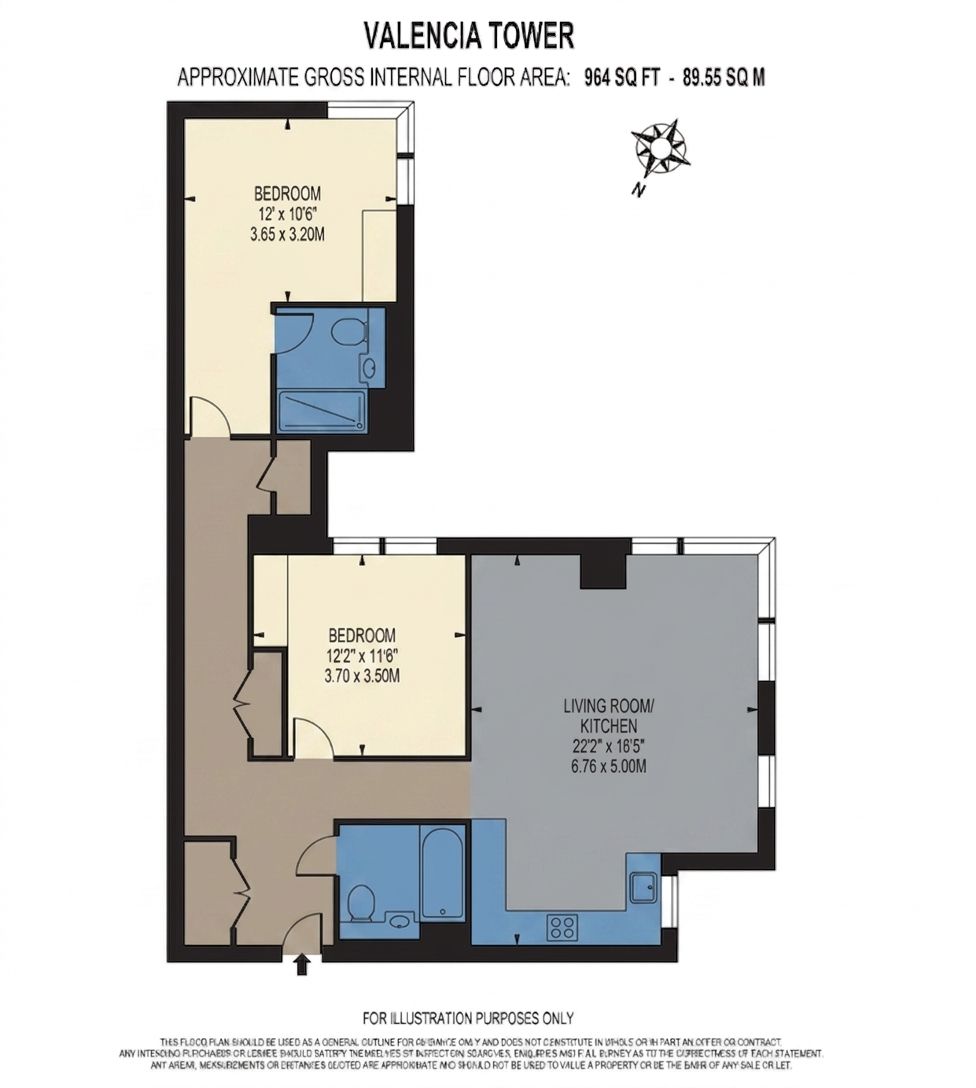 Apartment 200, Valencia Tower, London floorplan