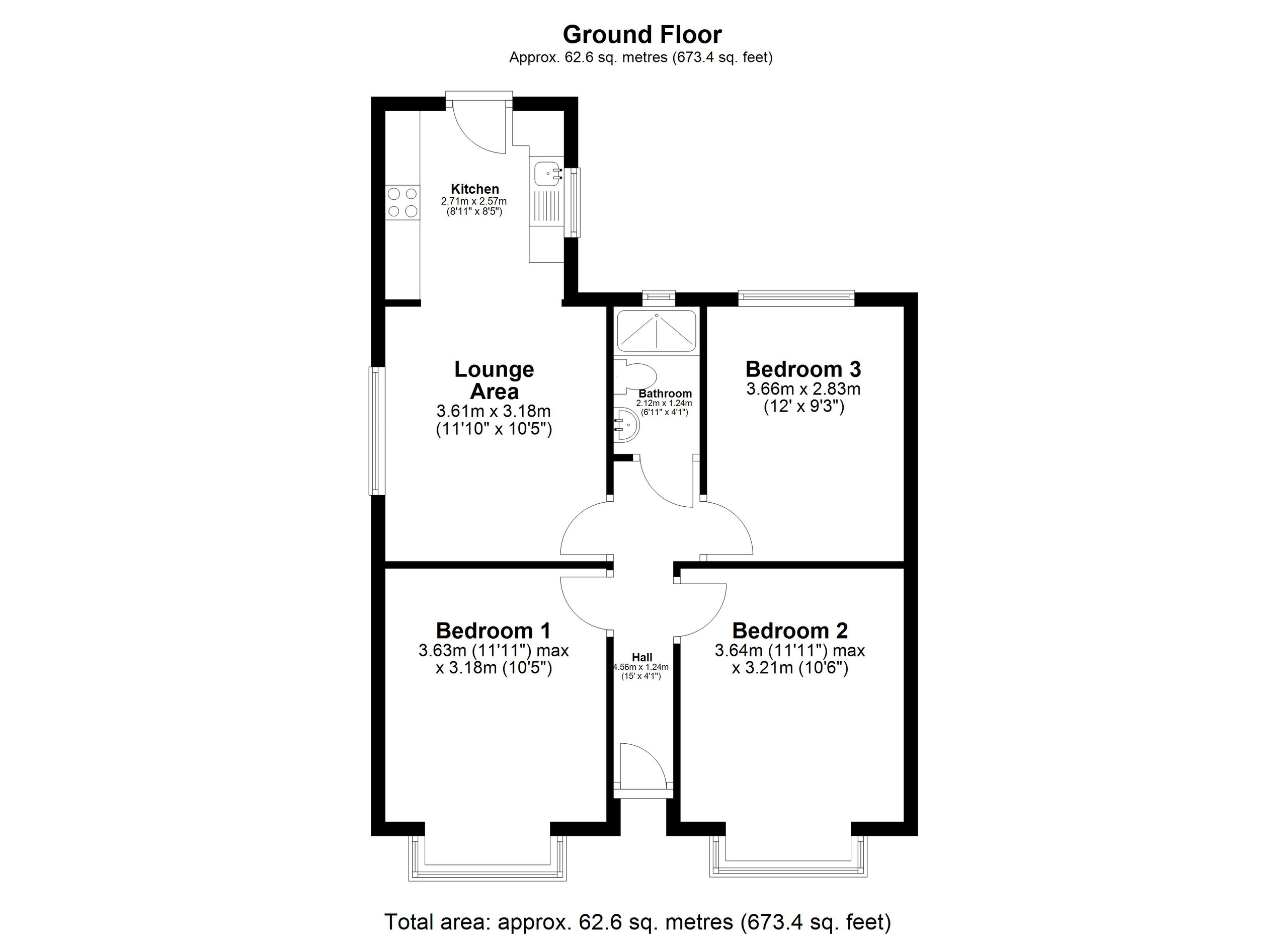 55 Mostyn Avenue, Leicester floorplan