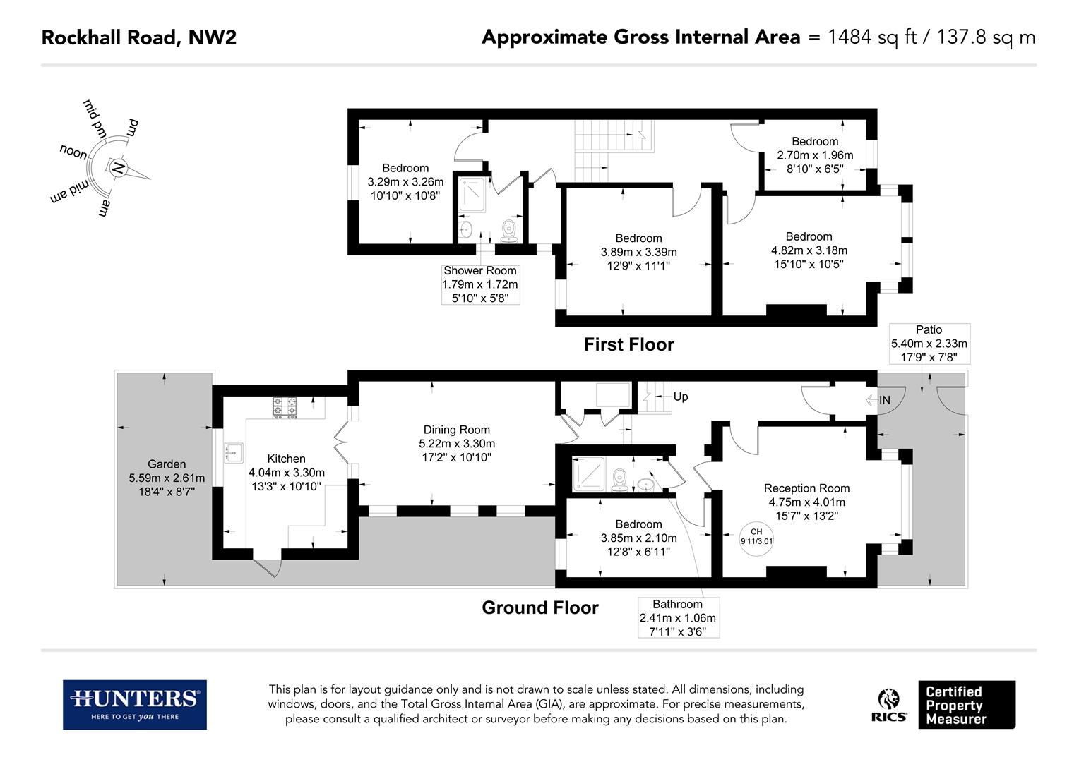 3, Rockhall Road, London floorplan