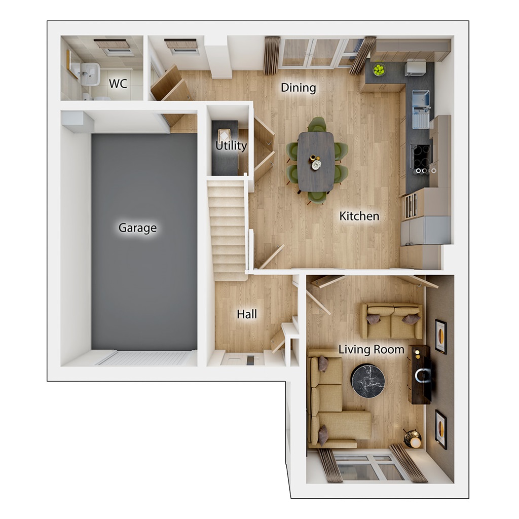 The Corkham - Plot 91, Seaham Garden Village Phase 2, Cold Hesledon, Seaham, County Durham floorplan
