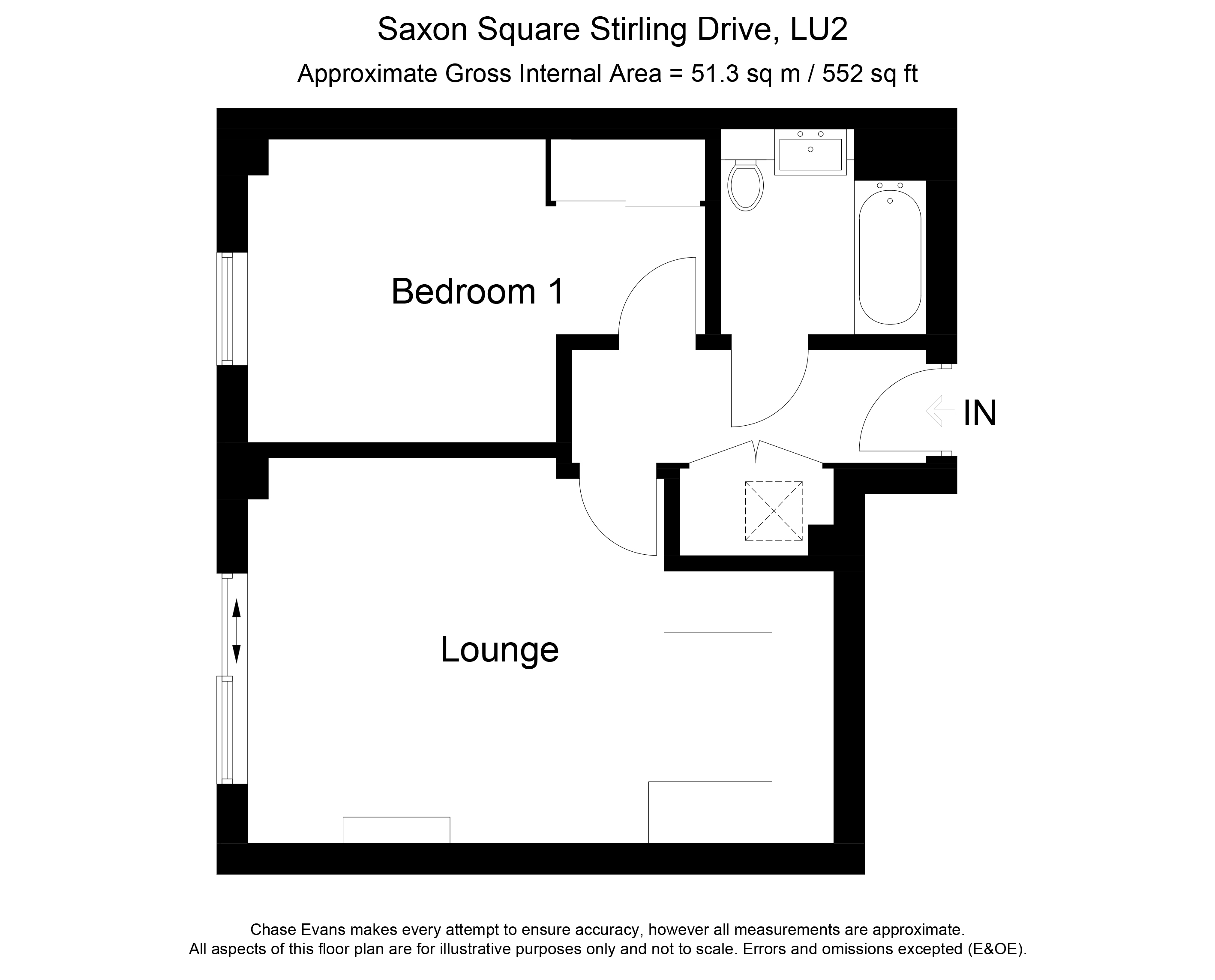 1 Bedrooms Flat to rent in Griffin Court, Saxon Square, Luton LU2