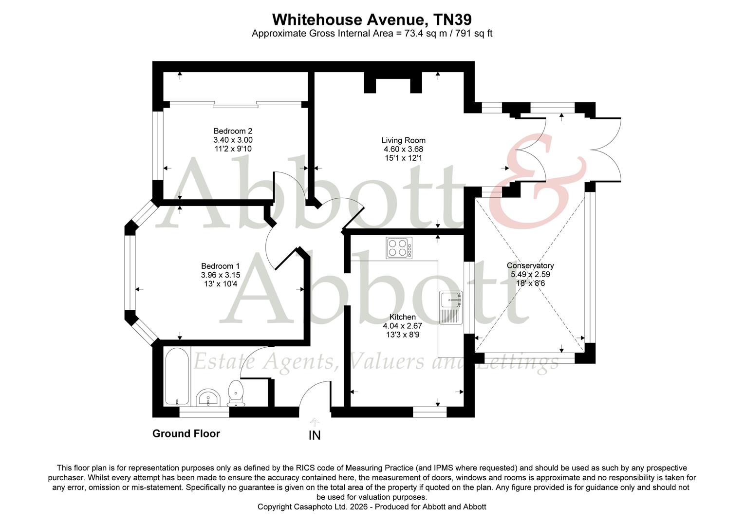 3, Whitehouse Avenue, Bexhill on Sea floorplan