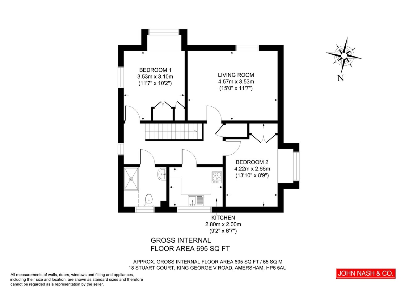18 Stuart Court, King George V Road, Amersham floorplan