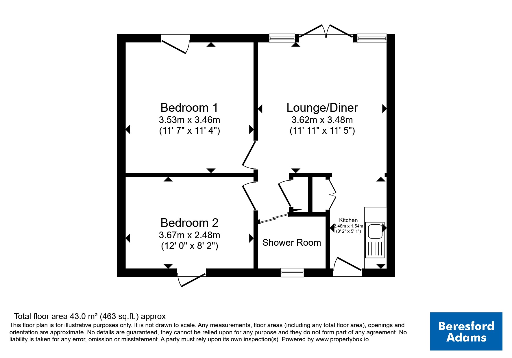 Chalet 55,, Caeathro, Gwynedd floorplan