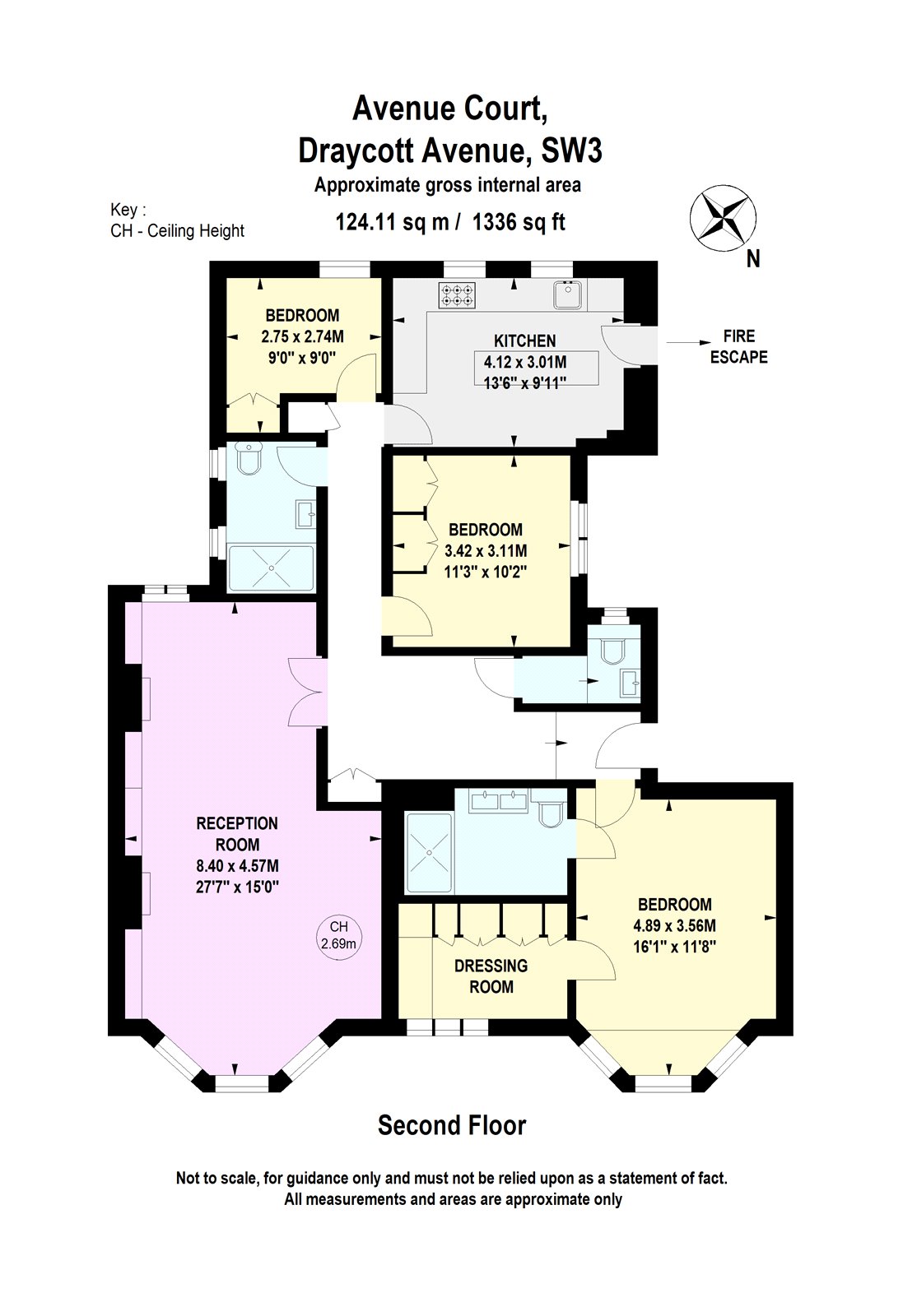 Avenue Court, 2329 Draycott Avenue SW3, 3 bedroom flat for sale