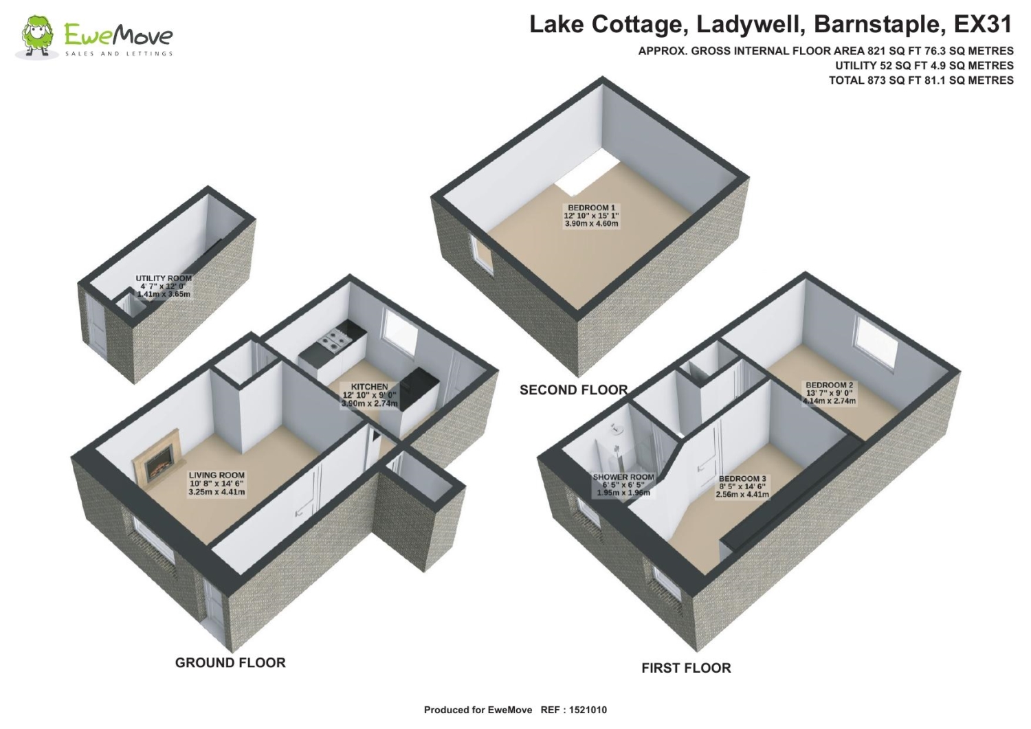 Lake Cottages, Ladywell, Barnstaple floorplan