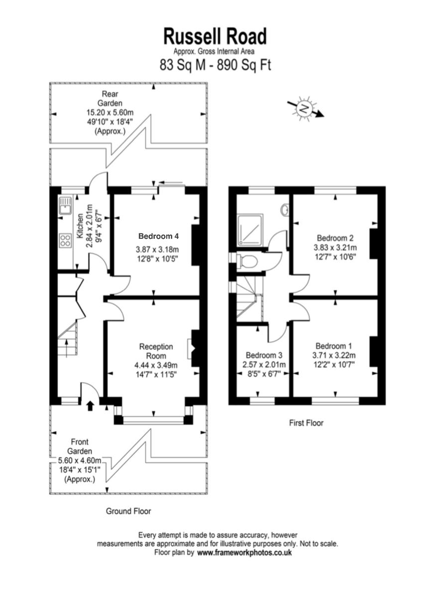 5 Russell Road, Twickenham floorplan