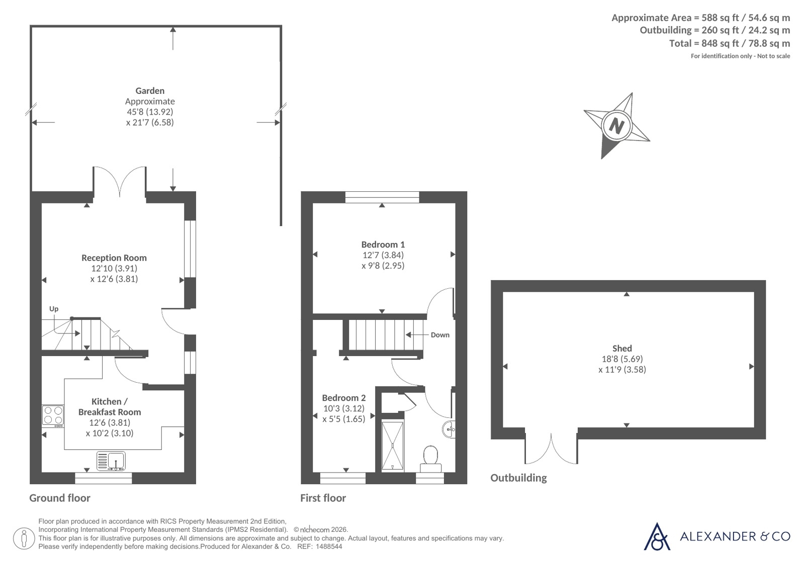 55, Buzzard Road, Bedfordshire floorplan