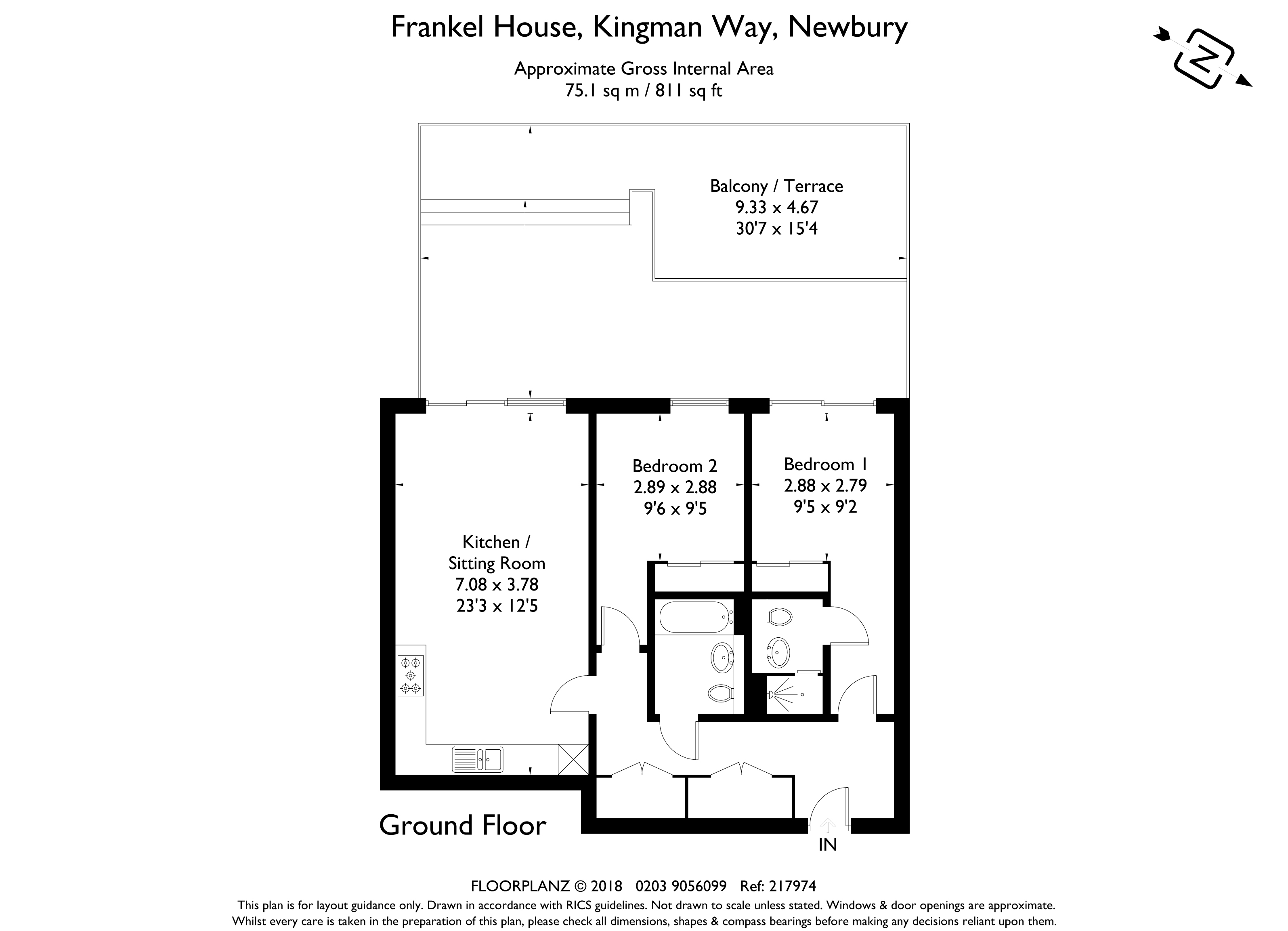 2 Bedrooms Flat to rent in Kingman Way, Newbury RG14