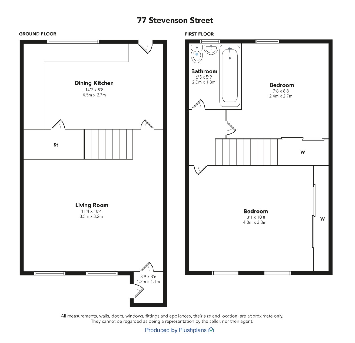 77, Stevenson Street, Glasgow floorplan
