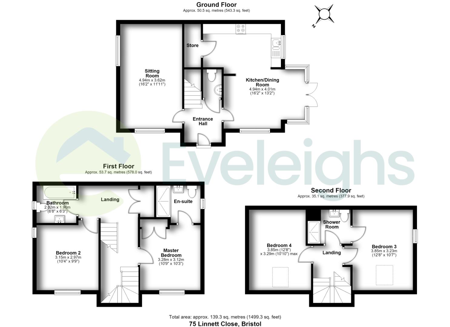 75, Linnet Way, Bristol floorplan