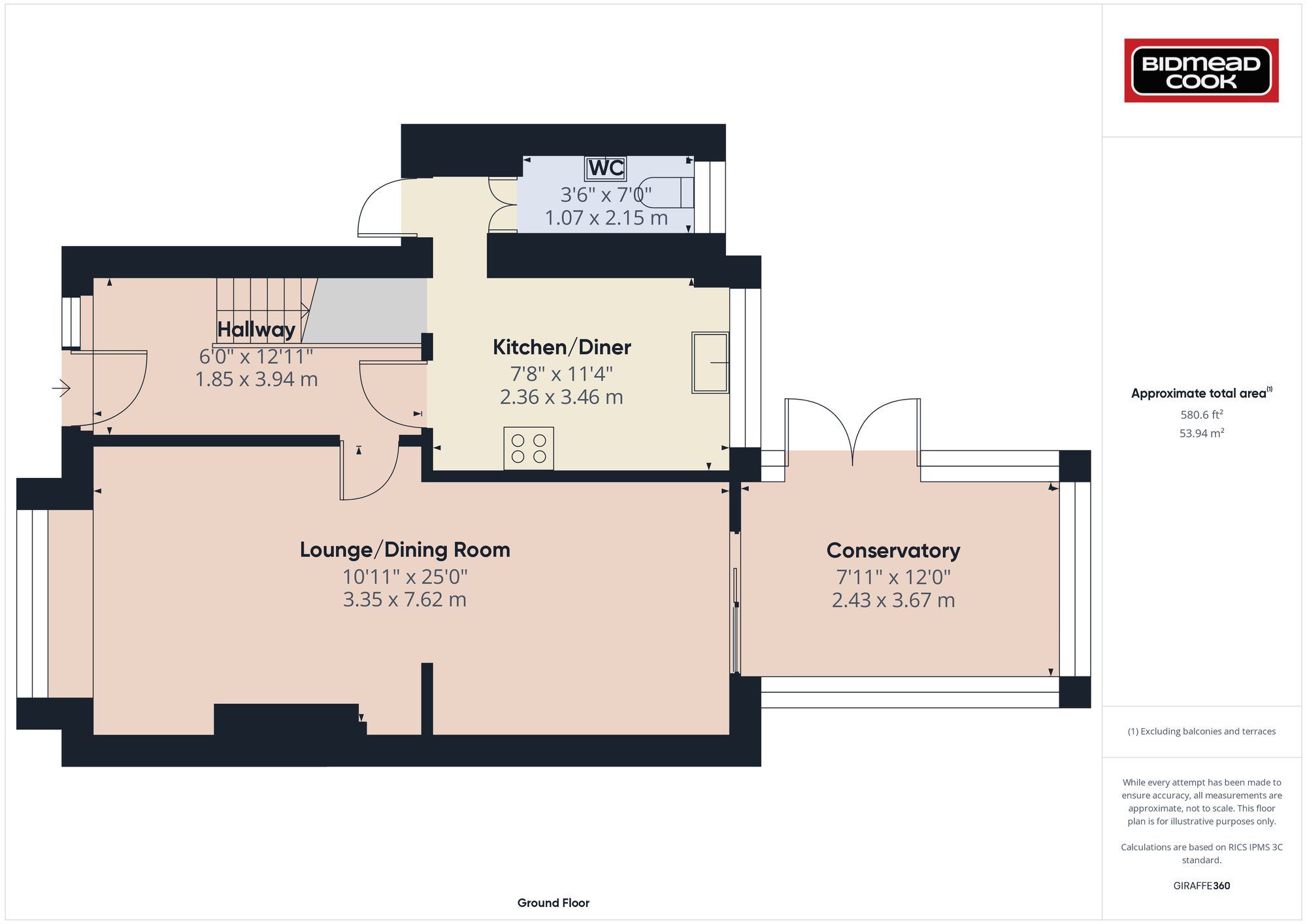 3 Llangattwg Close, Ebbw Vale floorplan
