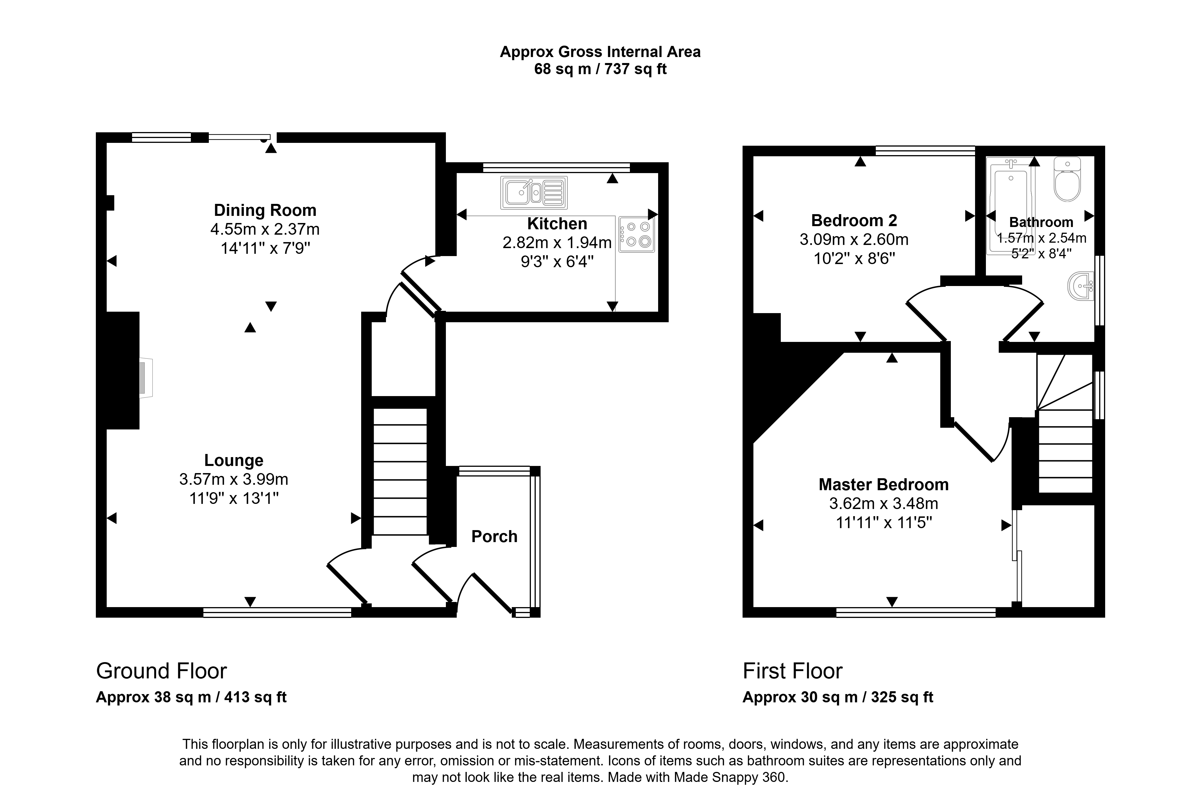 North Crescent, Peterlee floorplan