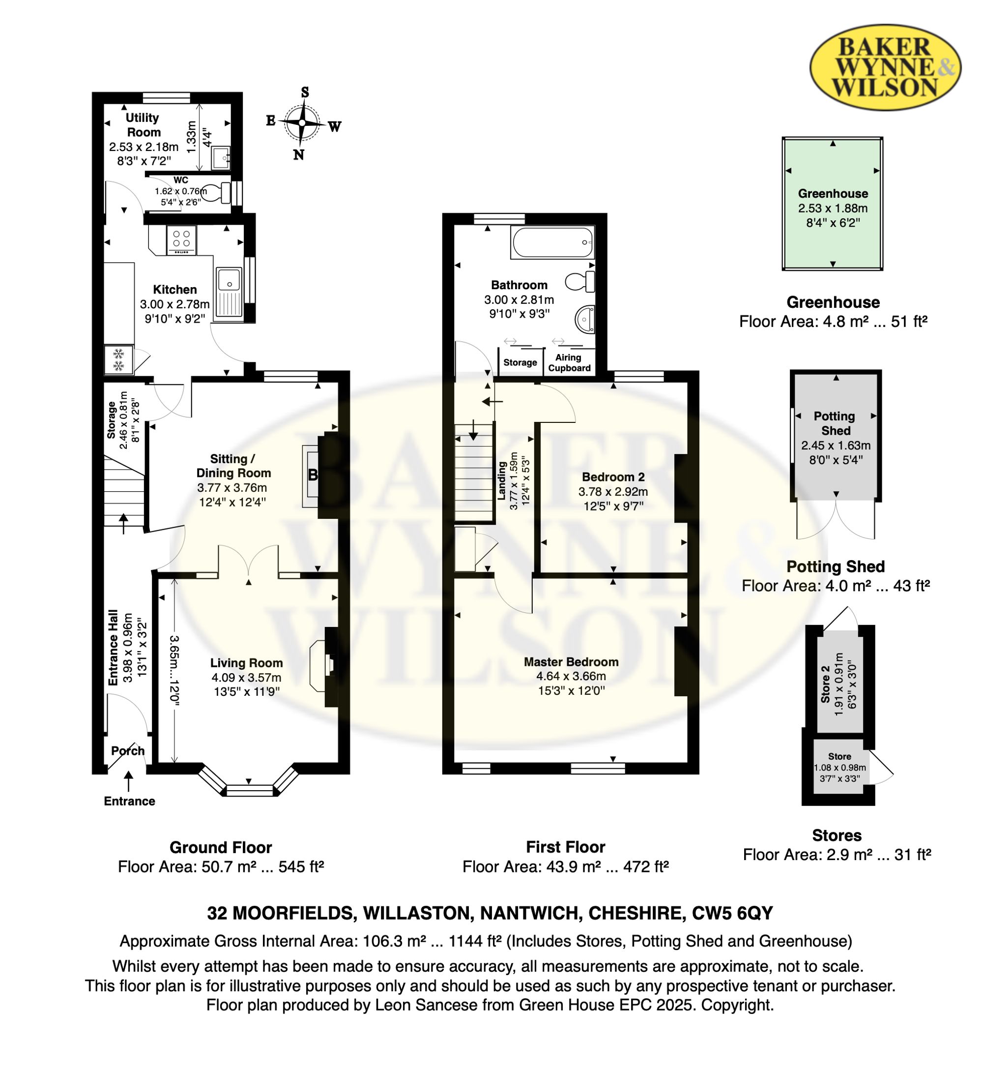 32 Moorfields, Nantwich floorplan