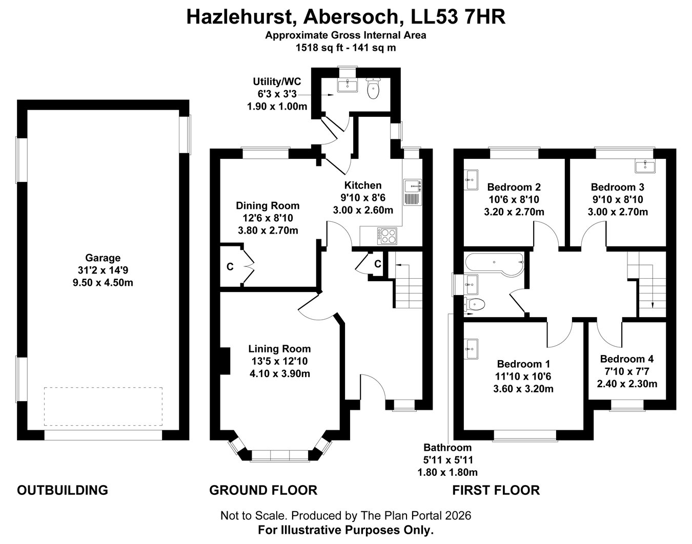 Hazelhurst, Pwllheli floorplan