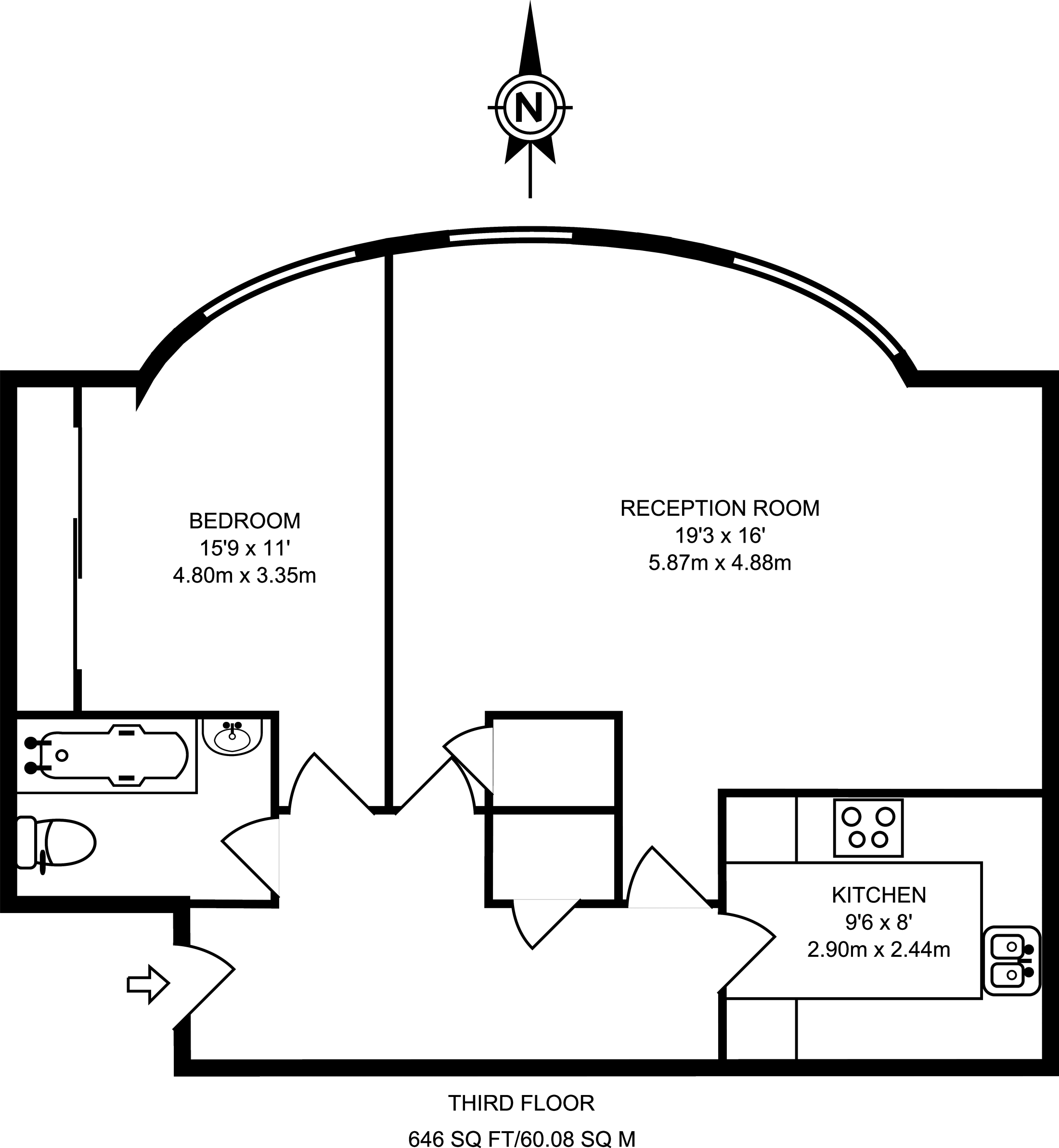 1 Bedrooms Flat to rent in Caraway Heights, Canary Wharf E14