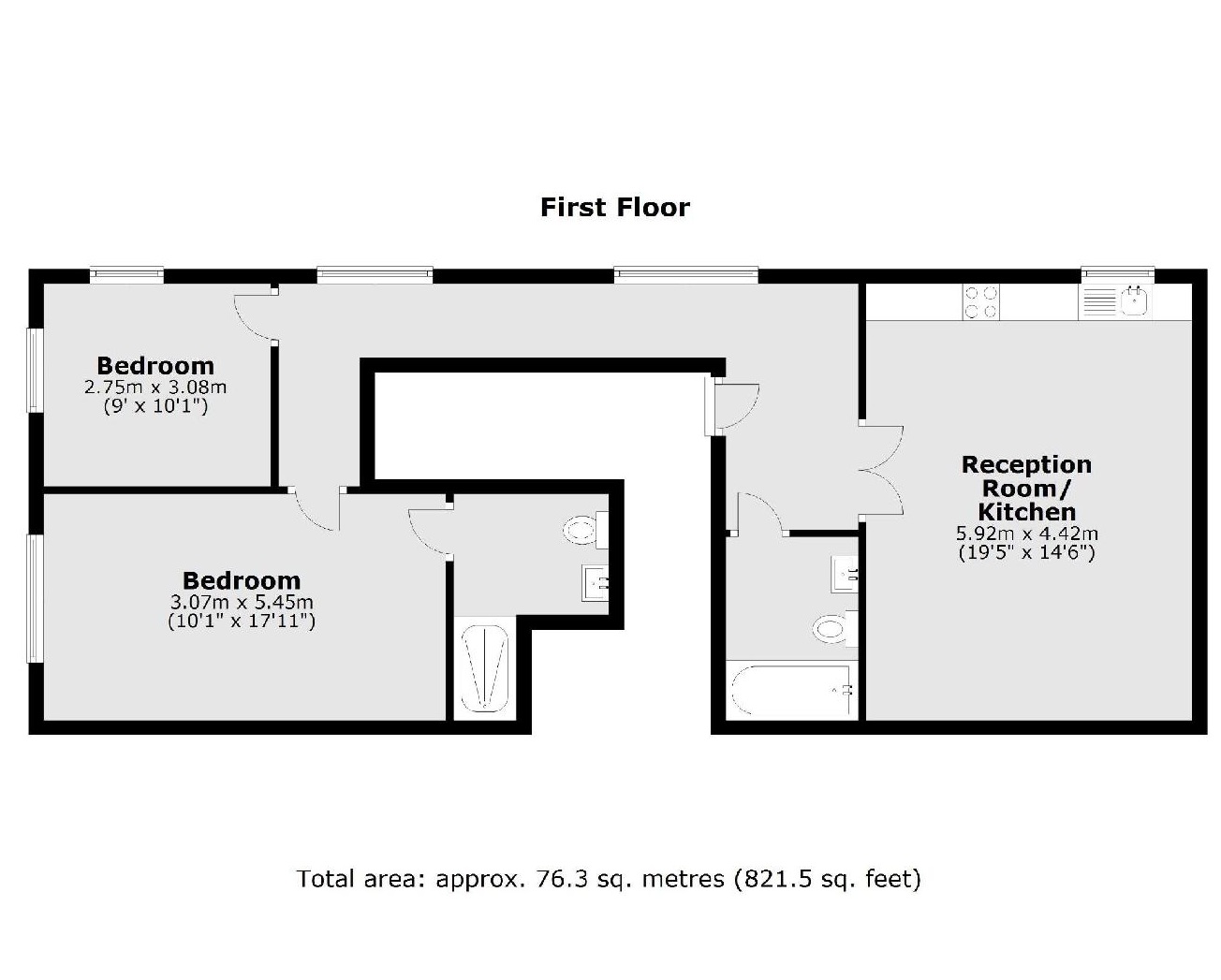 Flat 3, Turks Boatyard, Thames Side, Kingston upon Thames floorplan
