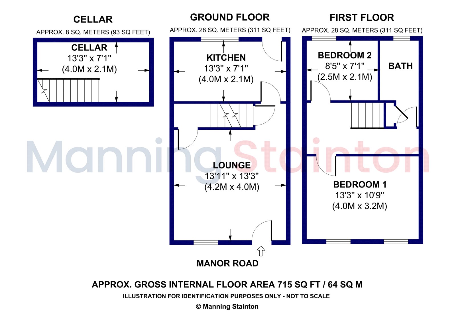 130, Manor Road, West Yorkshire floorplan
