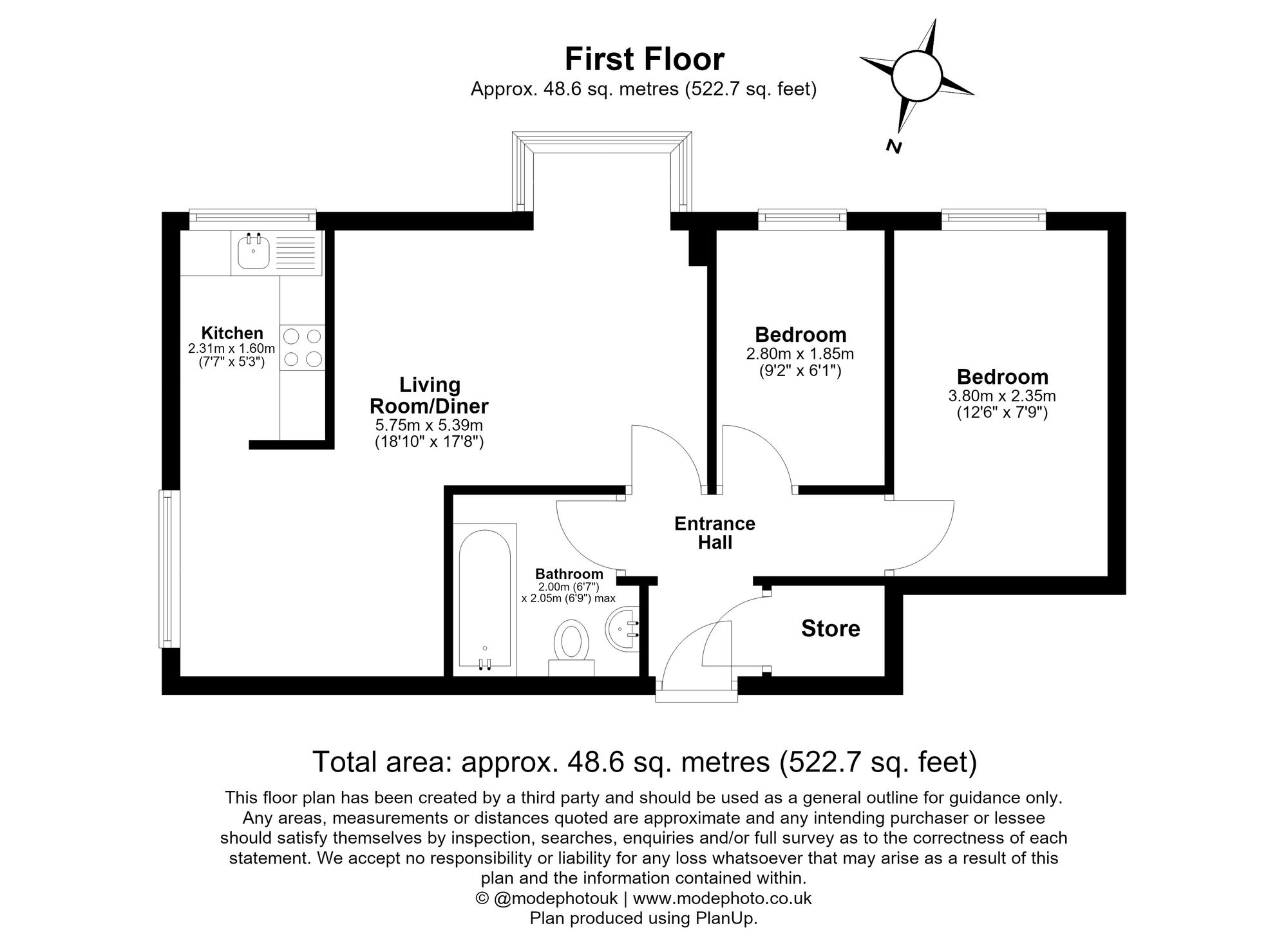 Flat 17, St. Annes Court St. Annes Road, Hitchin floorplan