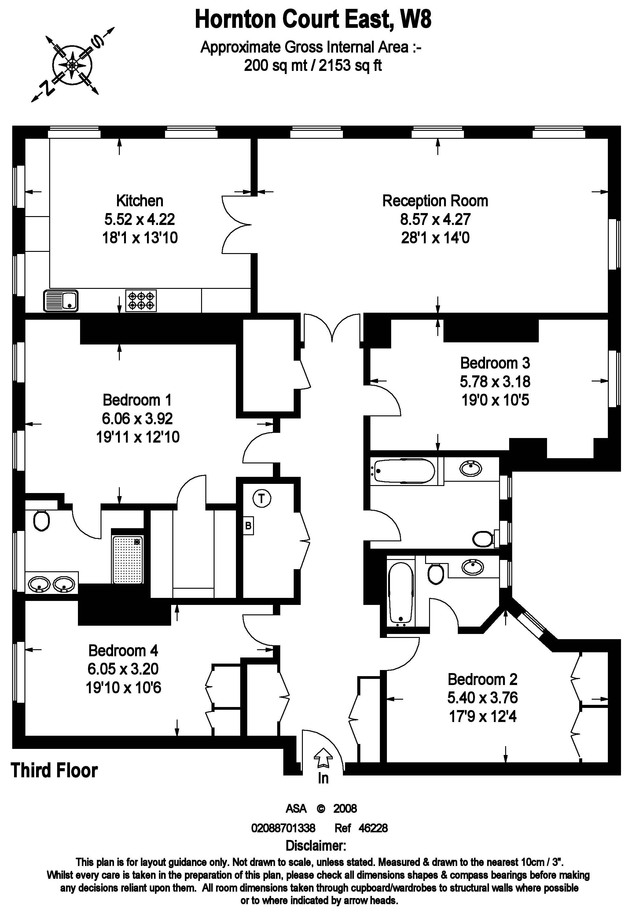15, Hornton Court East, Kensington floorplan