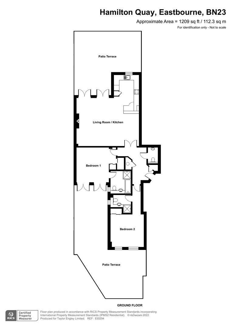 Hamilton Quay, Eastbourne BN23, 2 bedroom flat for sale 61211876