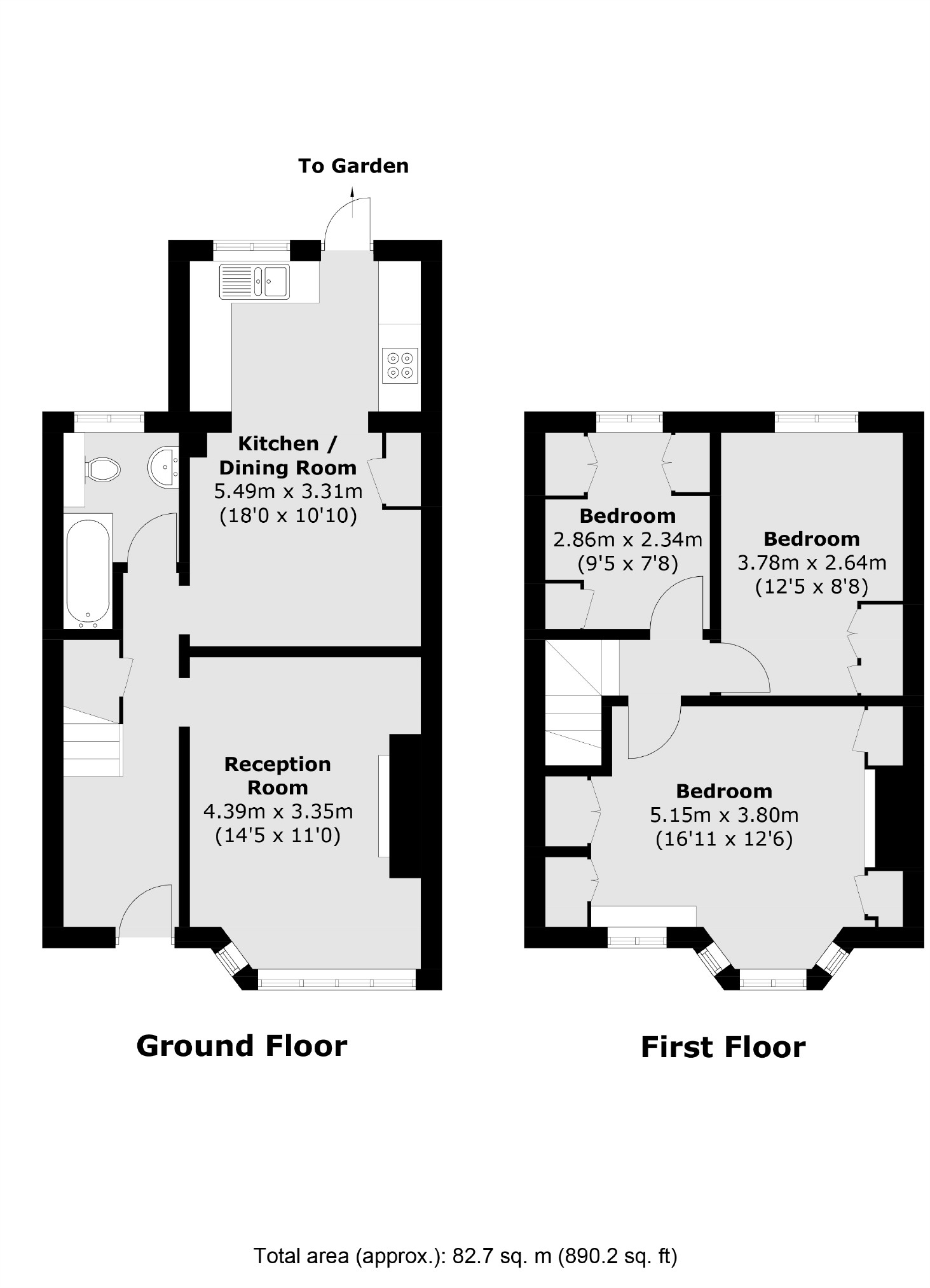72, Evelyn Crescent, Sunbury-On-Thames floorplan