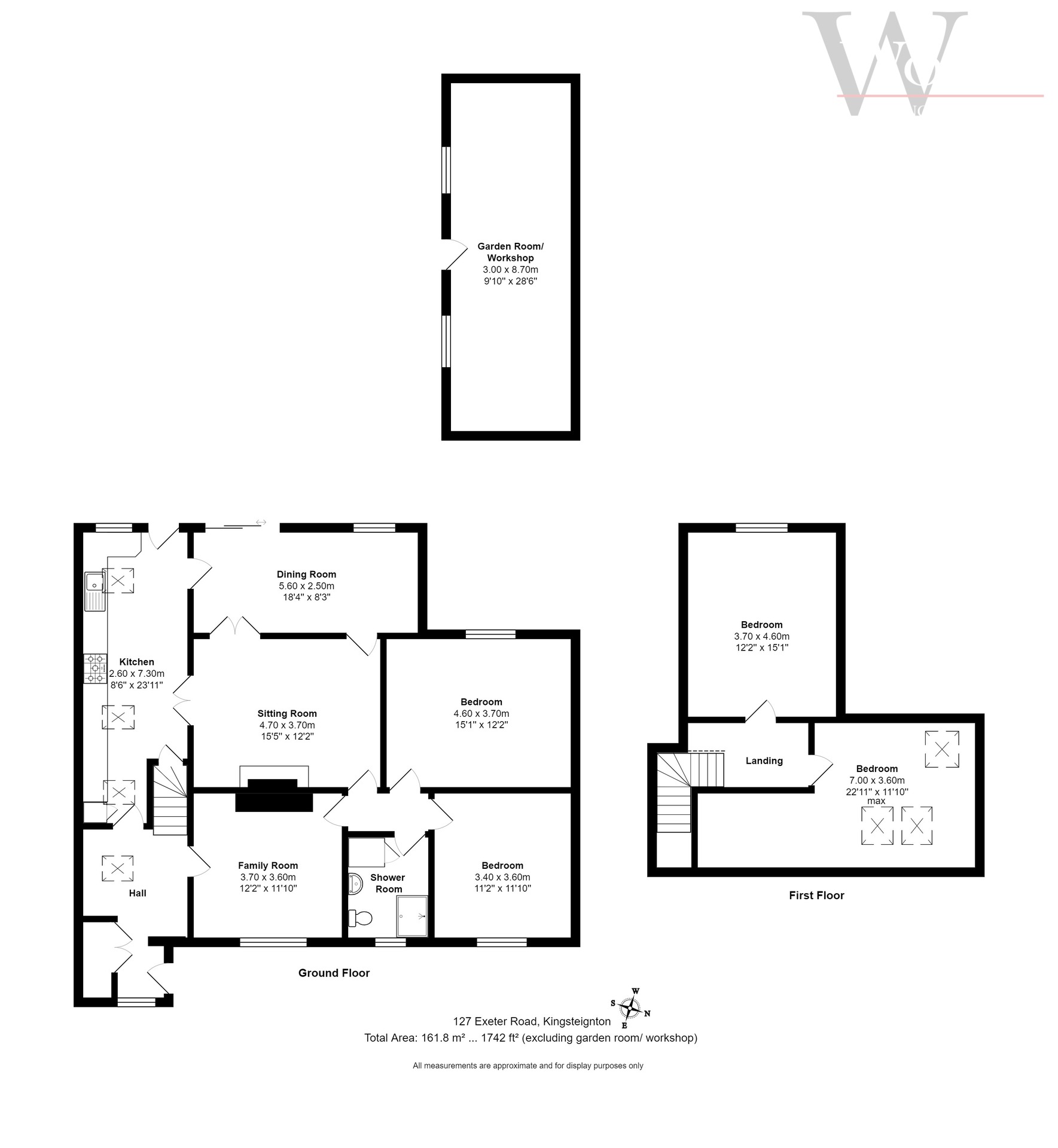 Exeter Road, Kingsteignton, Newton Abbot TQ12, 4 bedroom detached