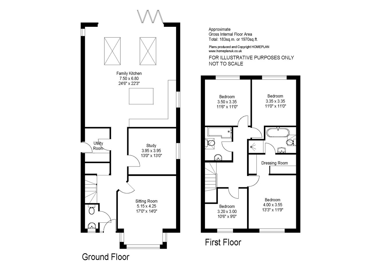 1 & 1a, Grange Close, Lymington floorplan