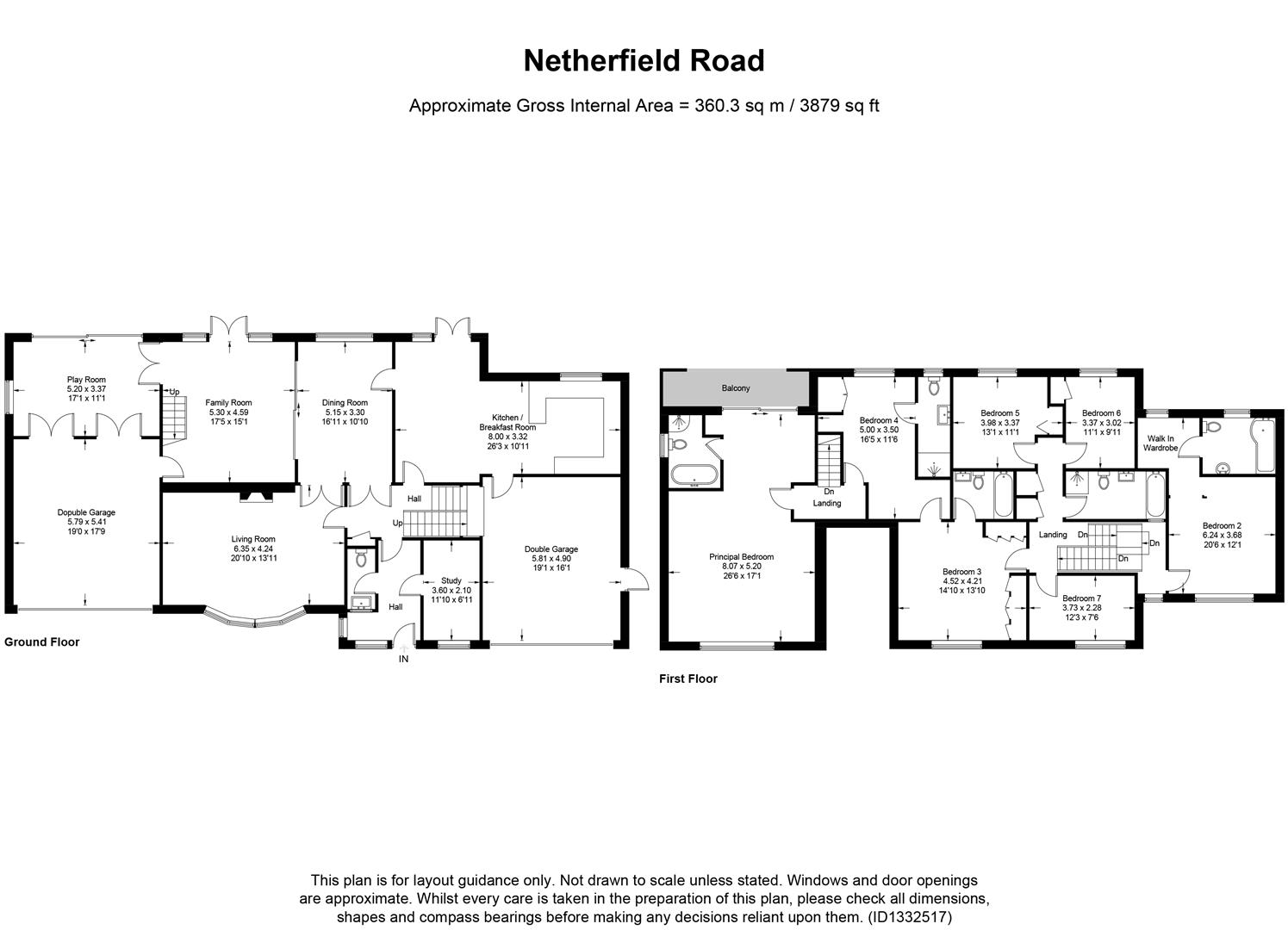 4, Netherfield Road, Harpenden floorplan