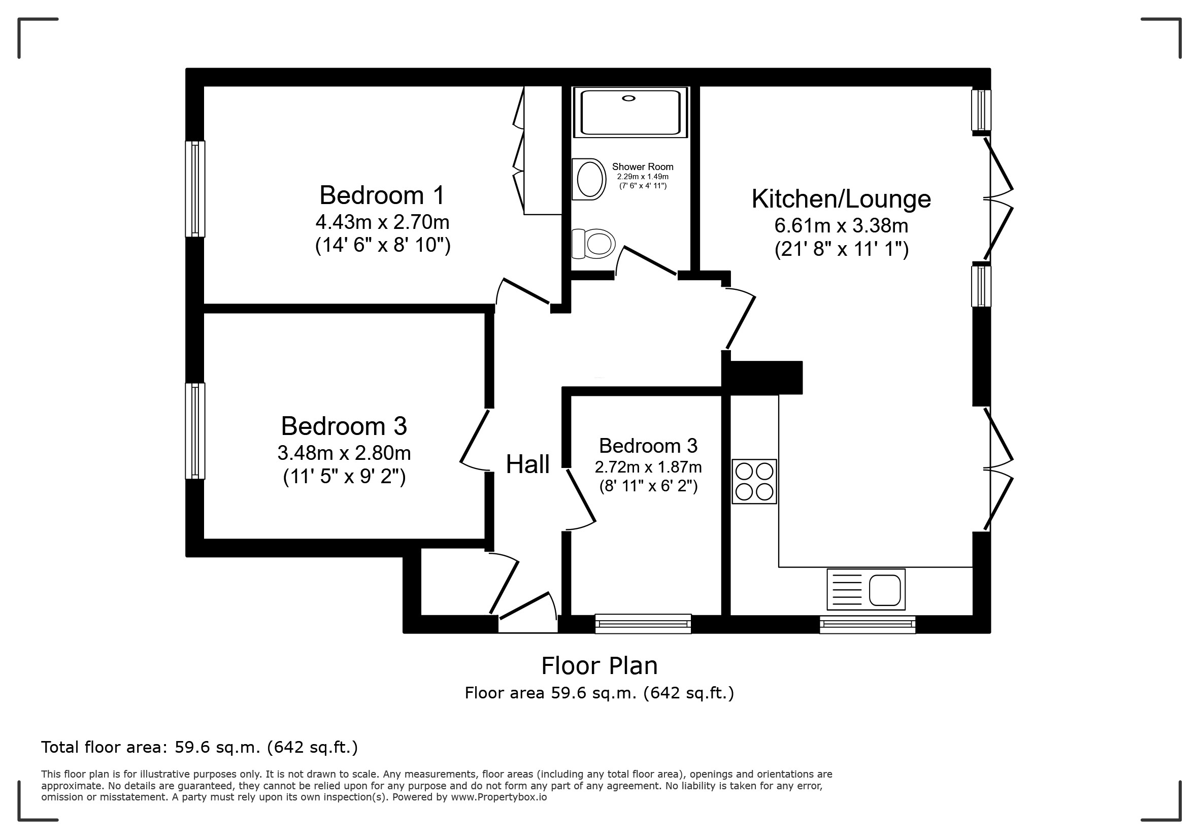 61, Roakes Avenue, Addlestone floorplan