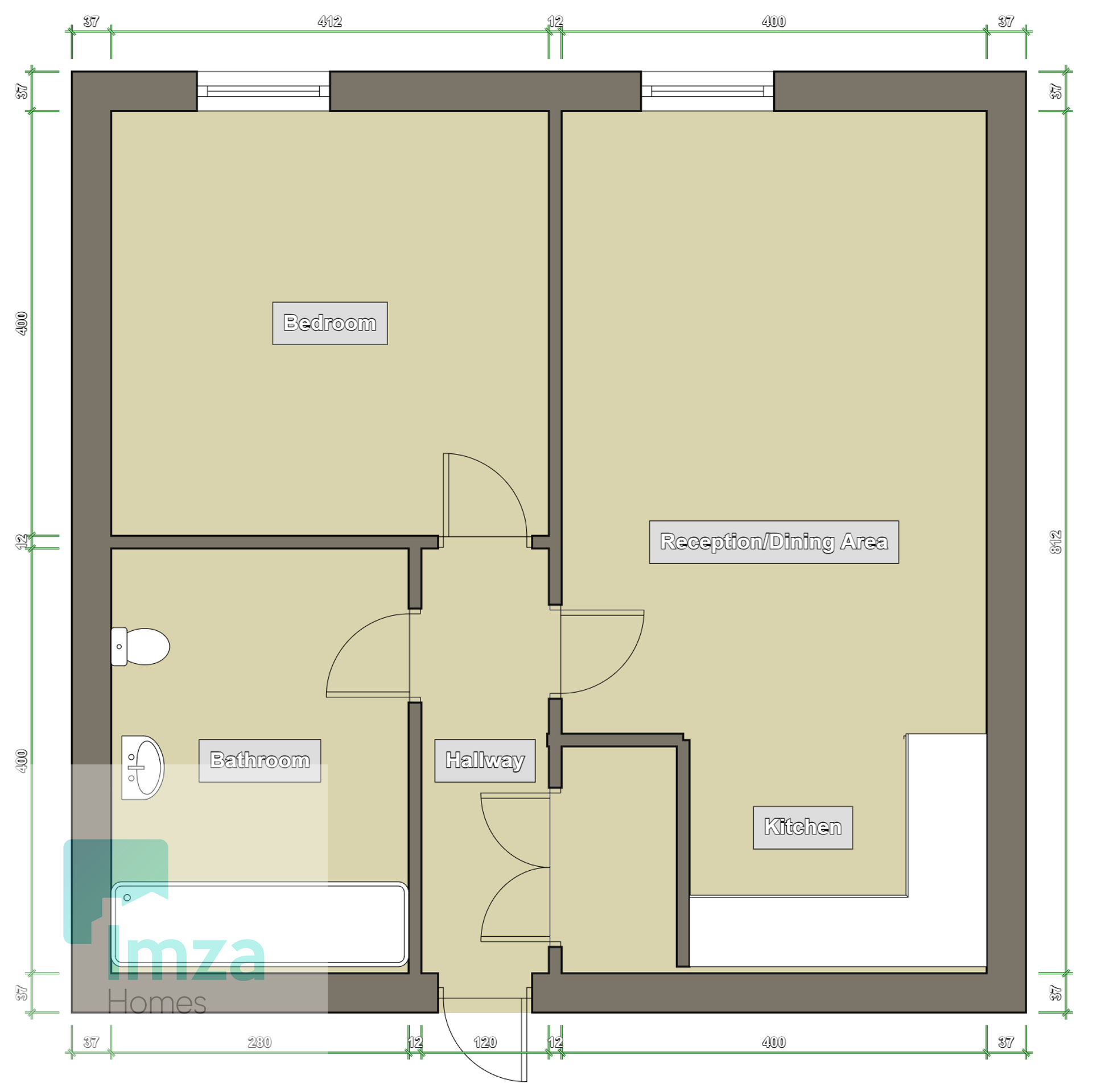 1008 Jesse Hartley Way, Liverpool floorplan