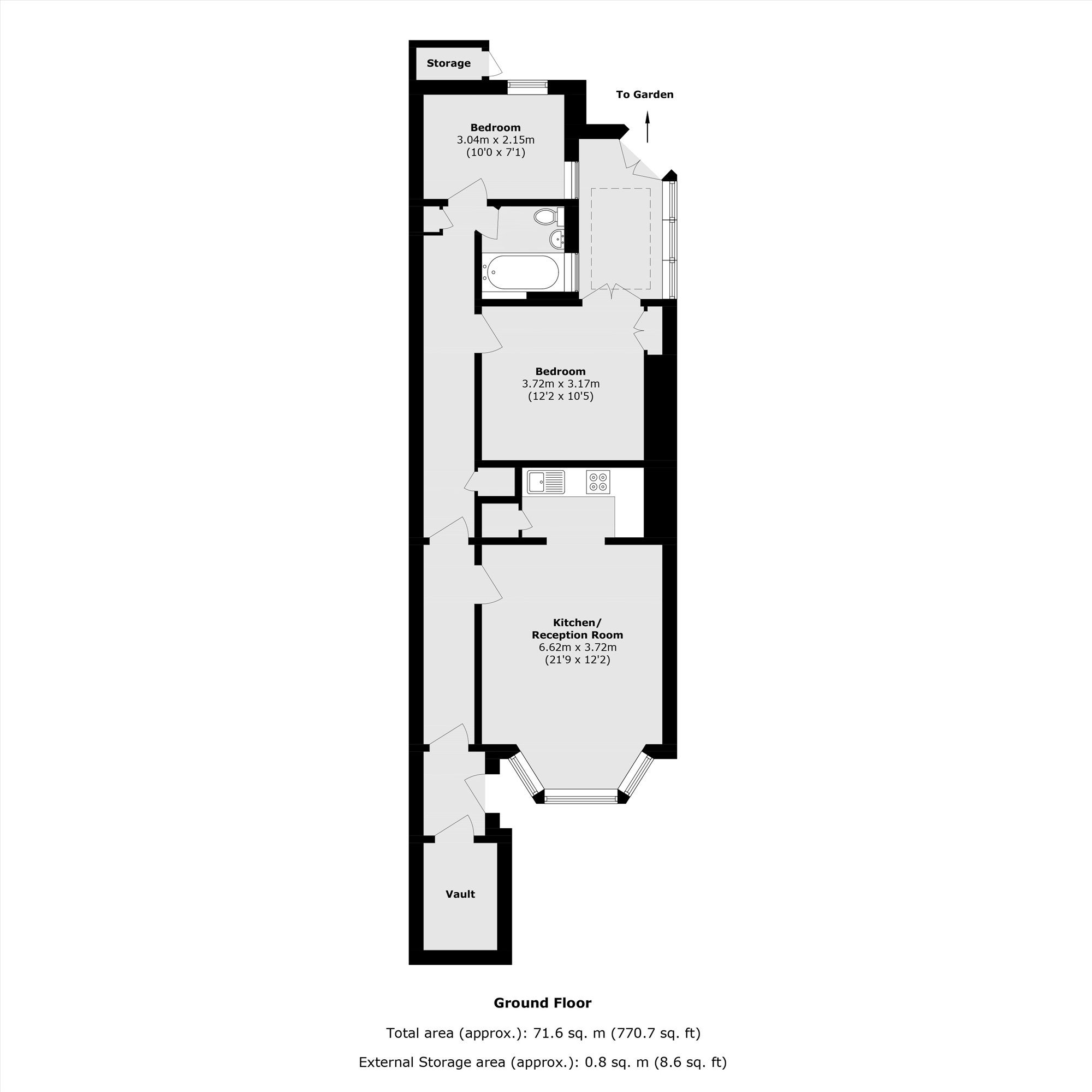 128A, Finborough Road, London floorplan