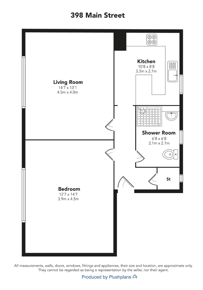 Flat 1/2, 398, Main Street, Glasgow floorplan