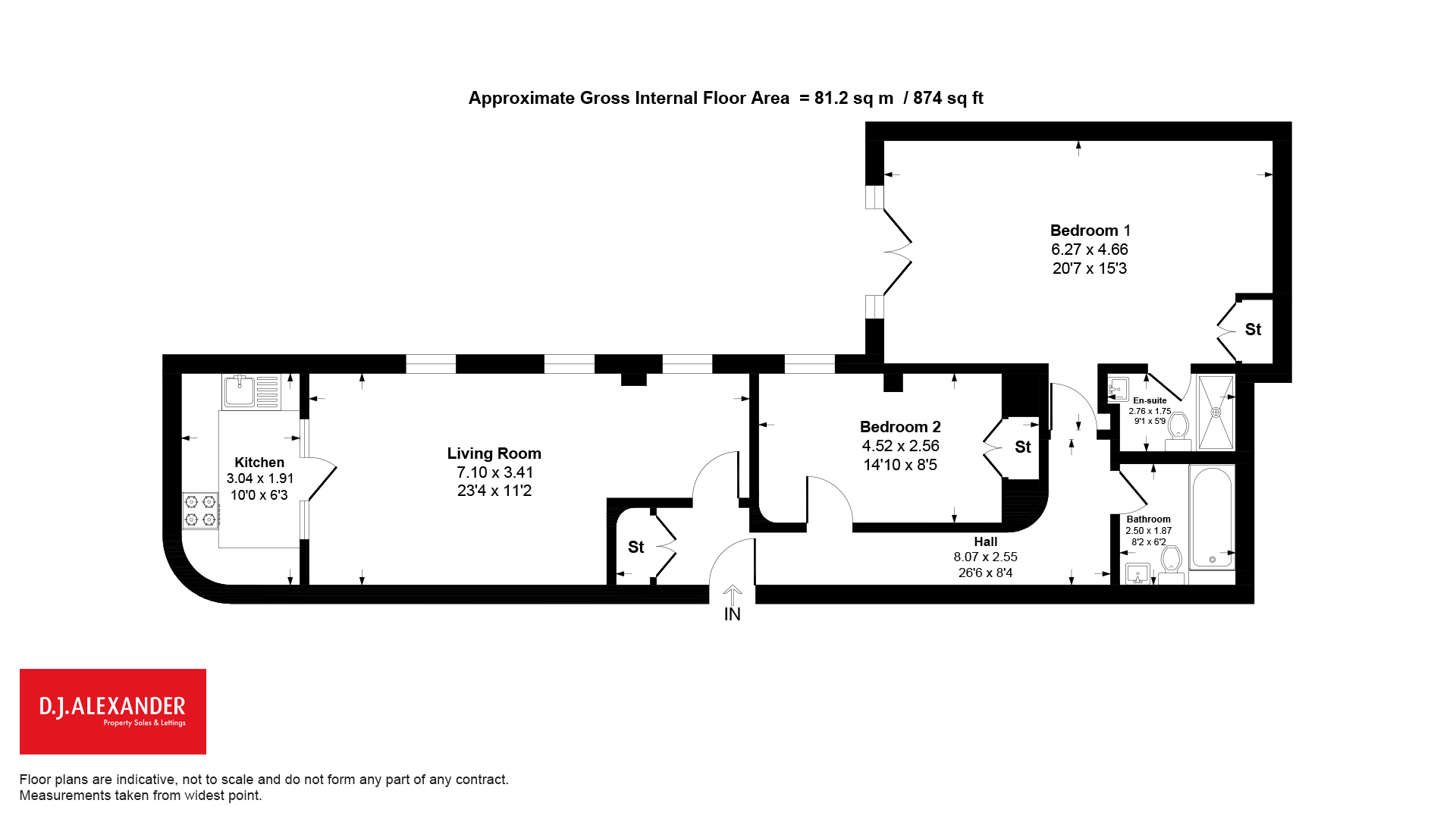 Flat 3/9, 5, South Frederick Street, Glasgow floorplan