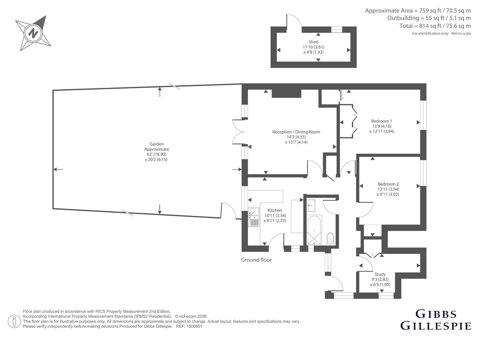 16, Malmesbury Close, Pinner floorplan