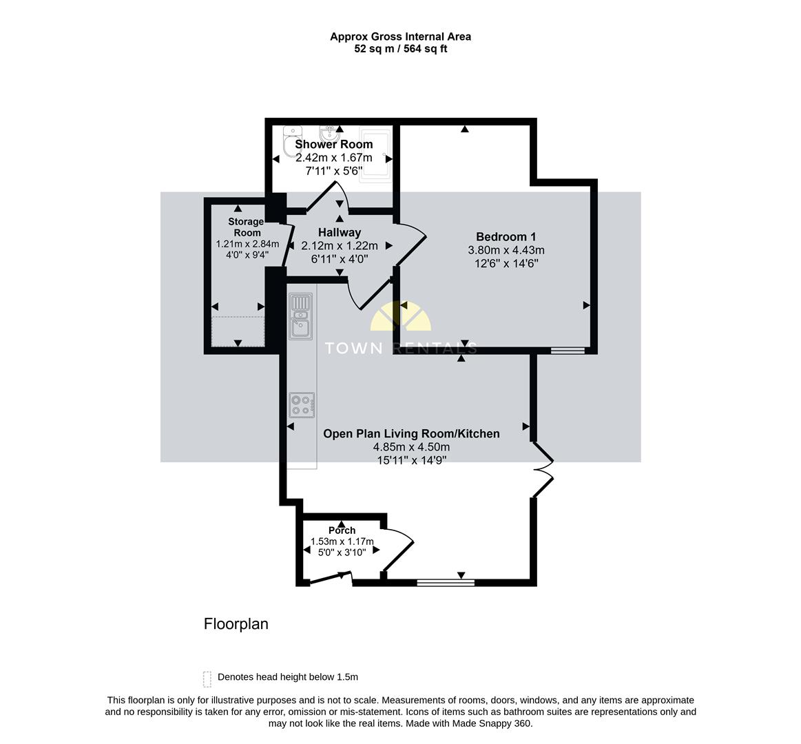 Flat 5, 3-5 Elm Grove, Eastbourne floorplan